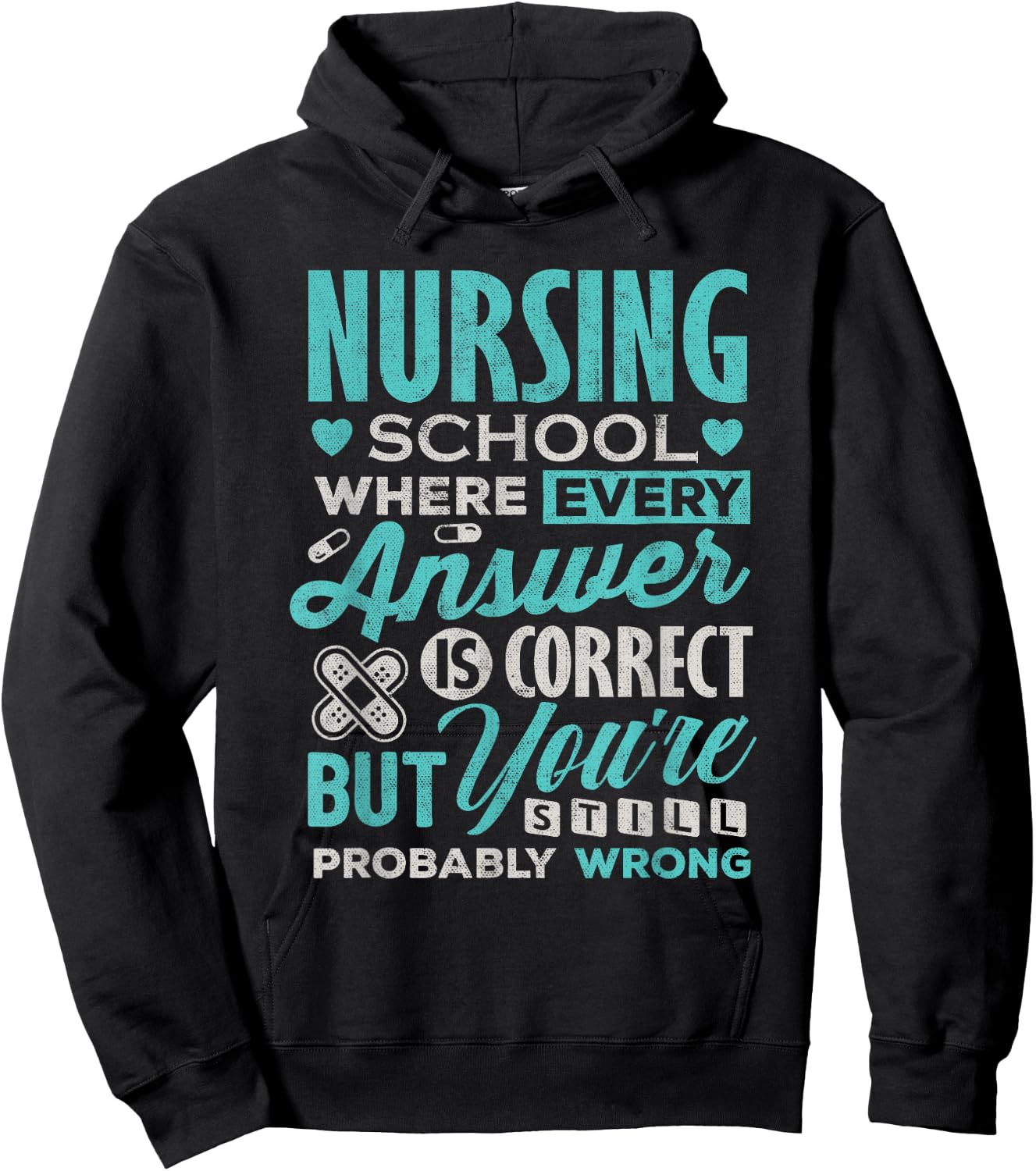 Funny Nursing School Student Nurse Hoodie - Hoodie | Black