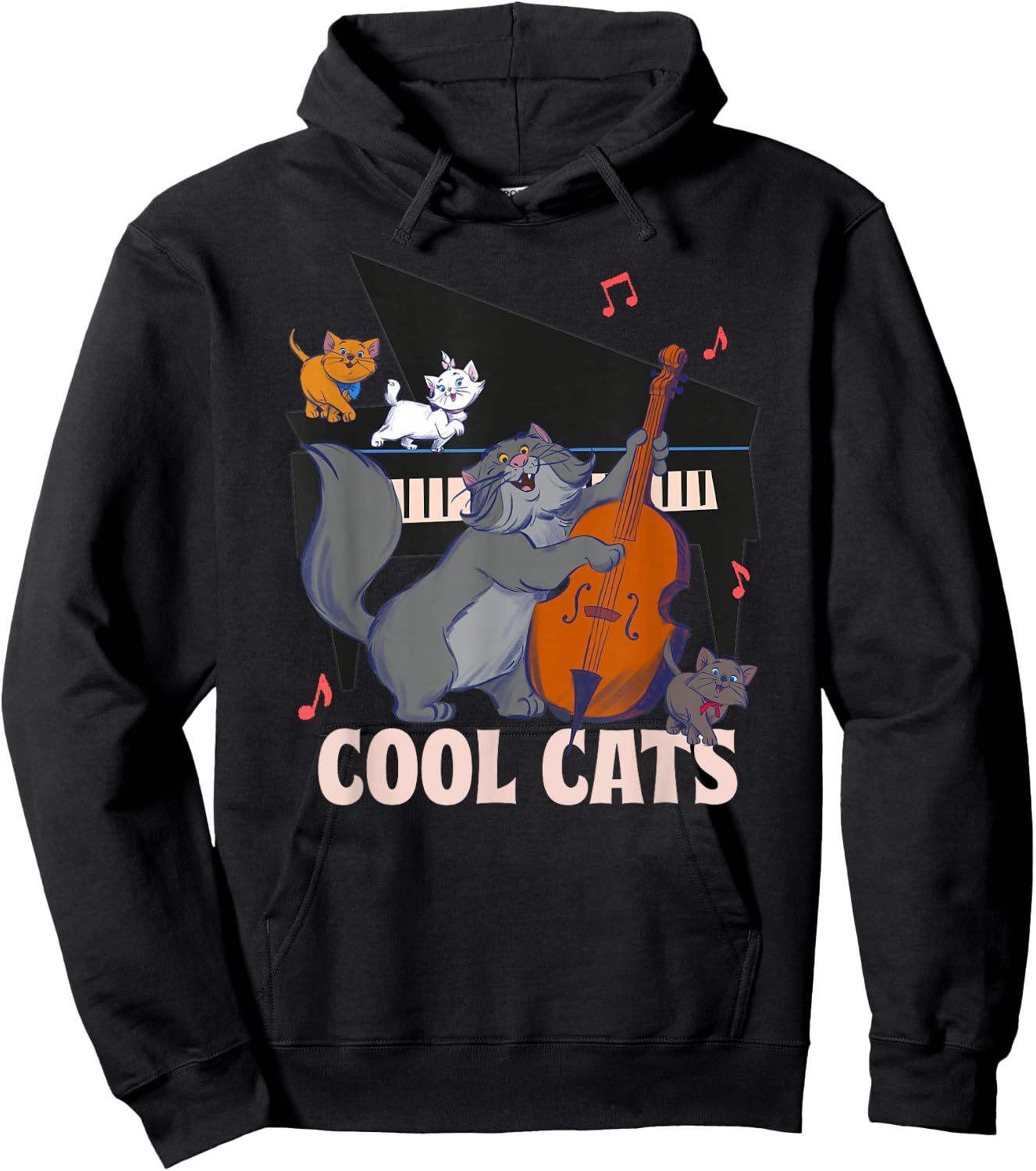 Aristocats Cool Cats Cats Music , Black, S Hoodie - Hoodie | Black