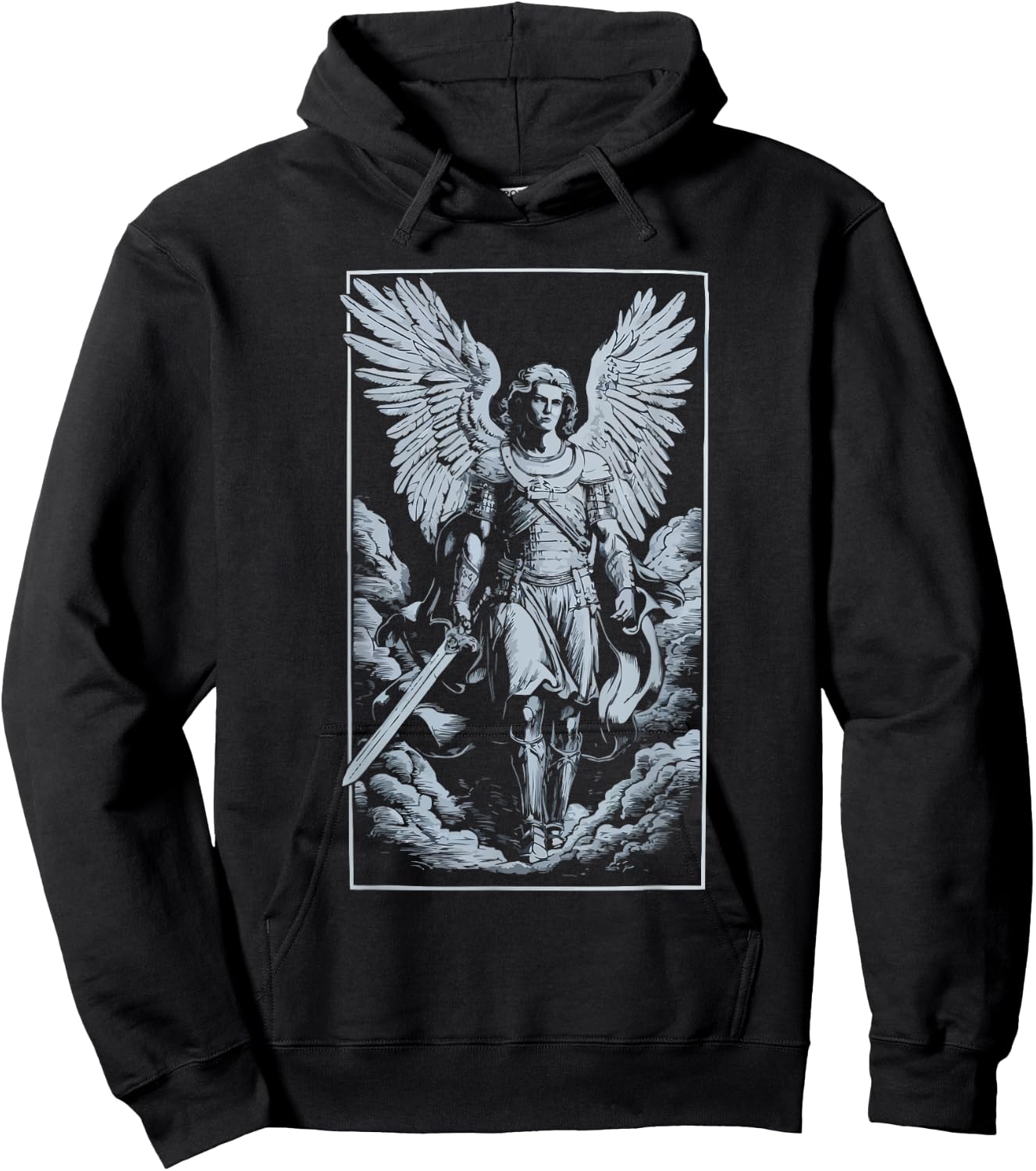 Archangel Catholic Religion Christianity Guardian Angel Hoodie - Hoodie | Black