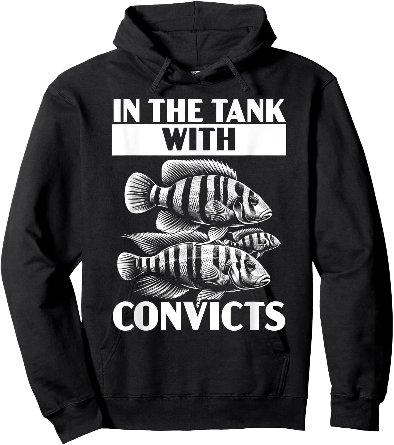 Convict Cichlids Fish Lover Freshwater Aquarium Fish Hoodie - Hoodie | Black