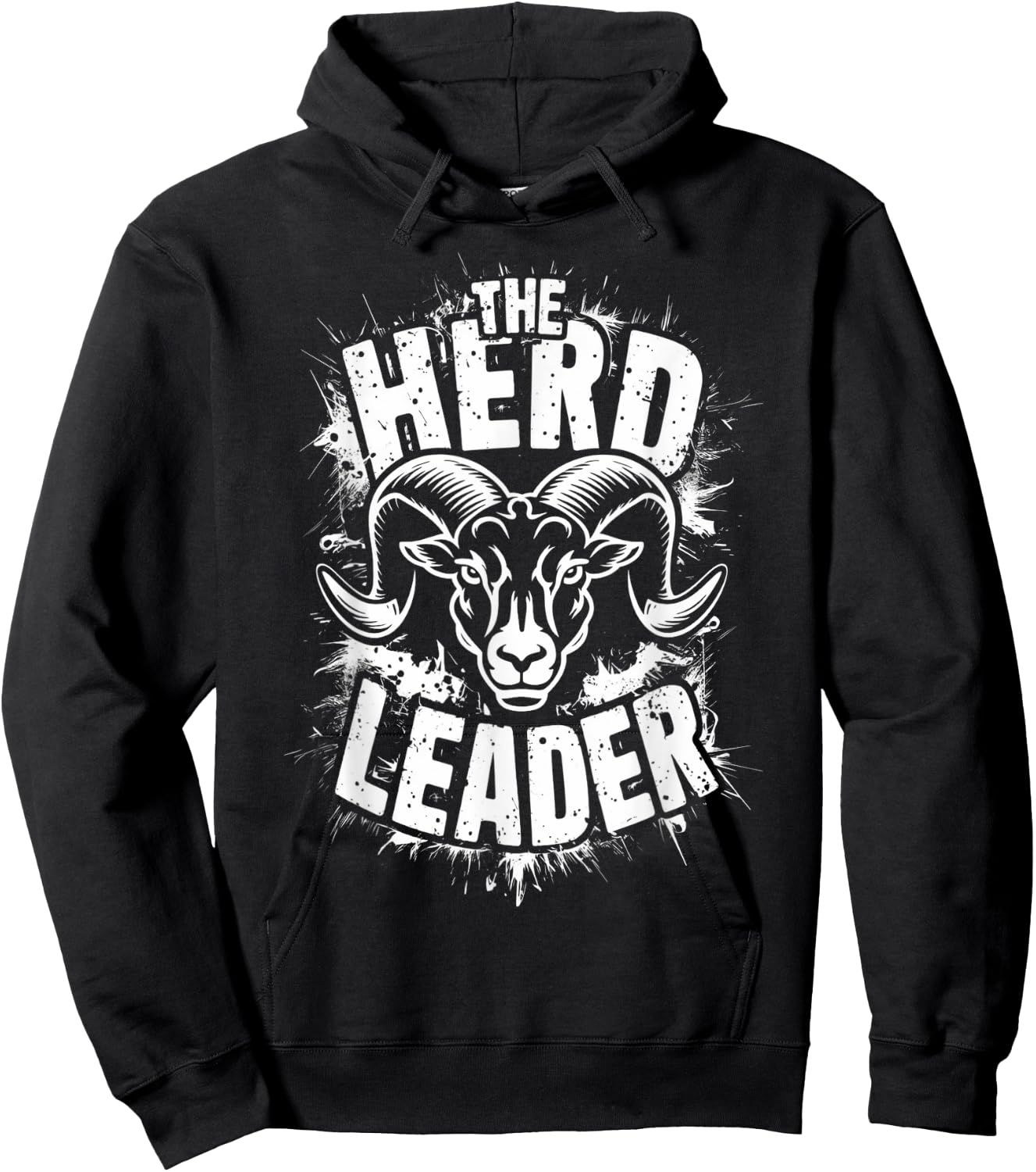 Inspirational Ram Herd Leader Goat Farmer Rancher Hoodie - Hoodie | Black
