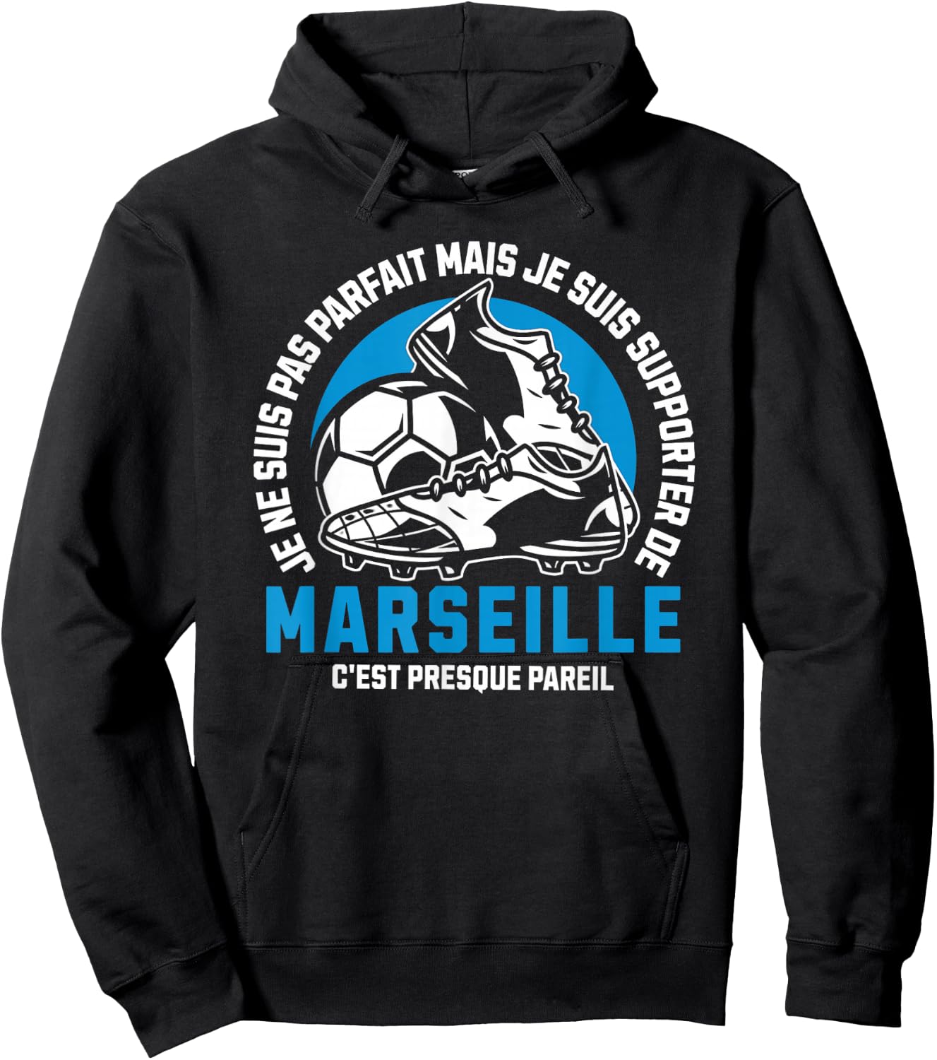 Marseille Football Supporter - Football - Marseille Humour , Black, S Hoodie - Hoodie | Black