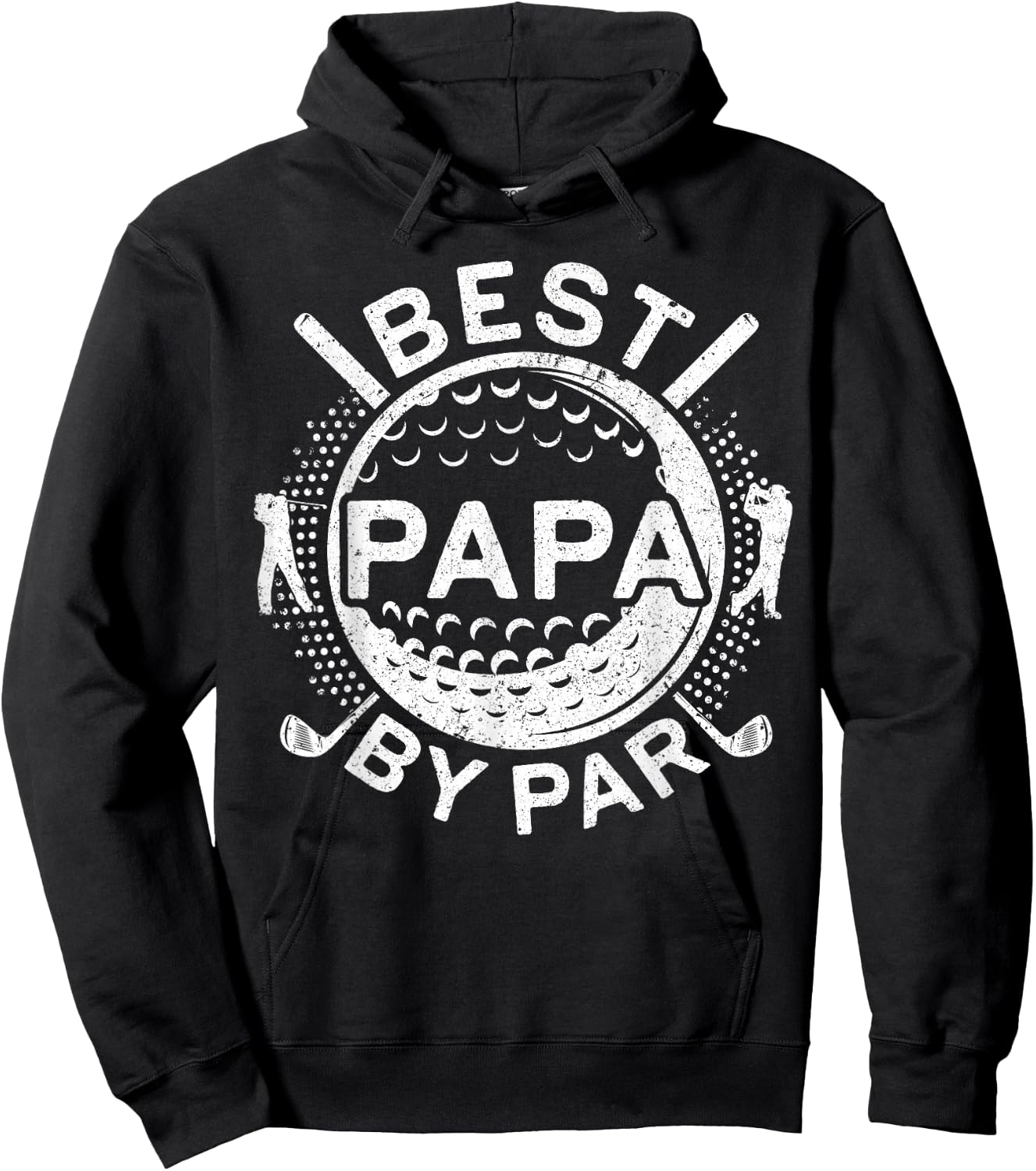Best Papa By Par Shirt Men Golf Lover Fathers Day Hoodie - Hoodie | Black