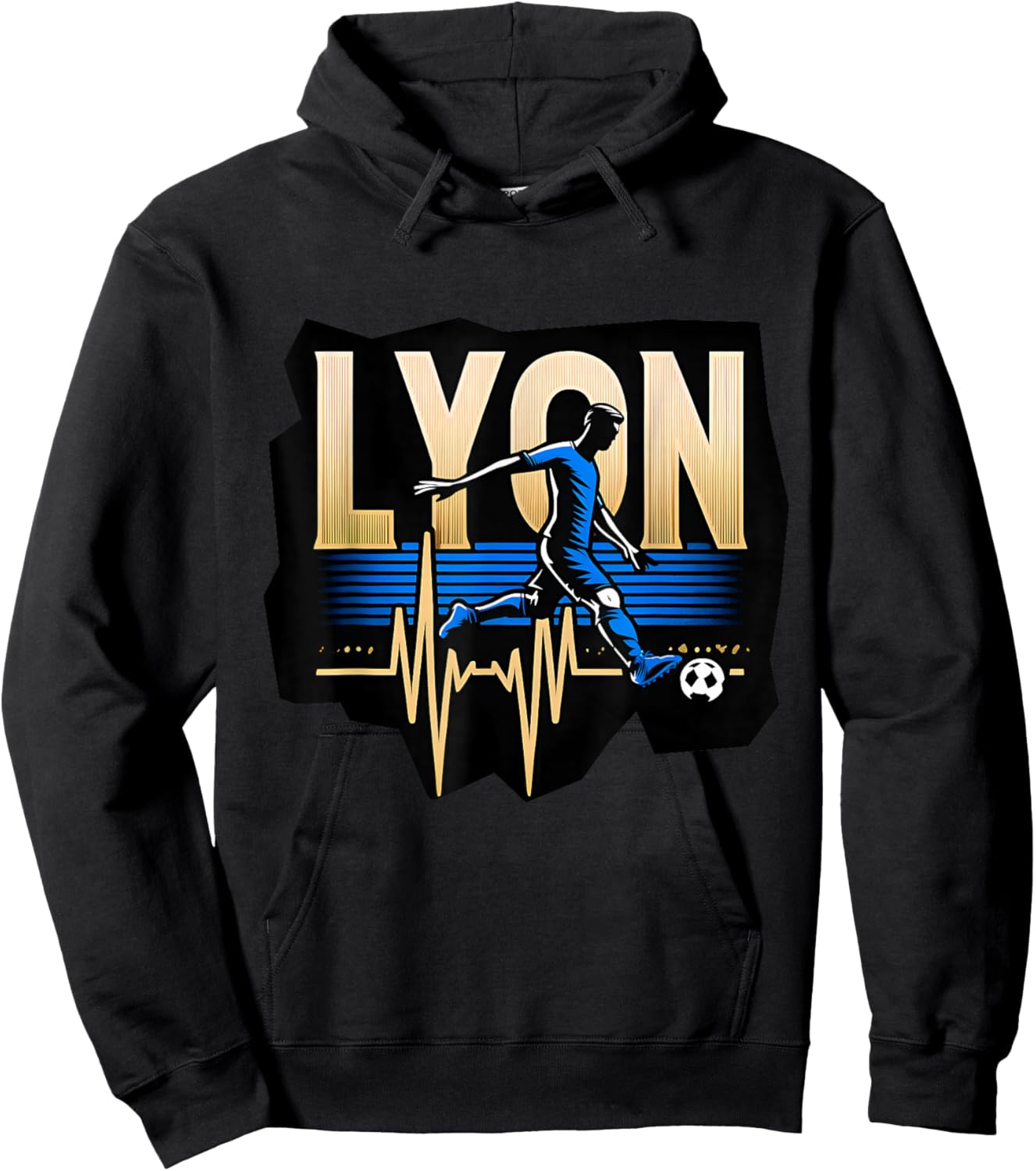 Gift Supporter Lyon Football Lyonnais , Black, S Hoodie - Hoodie | Black