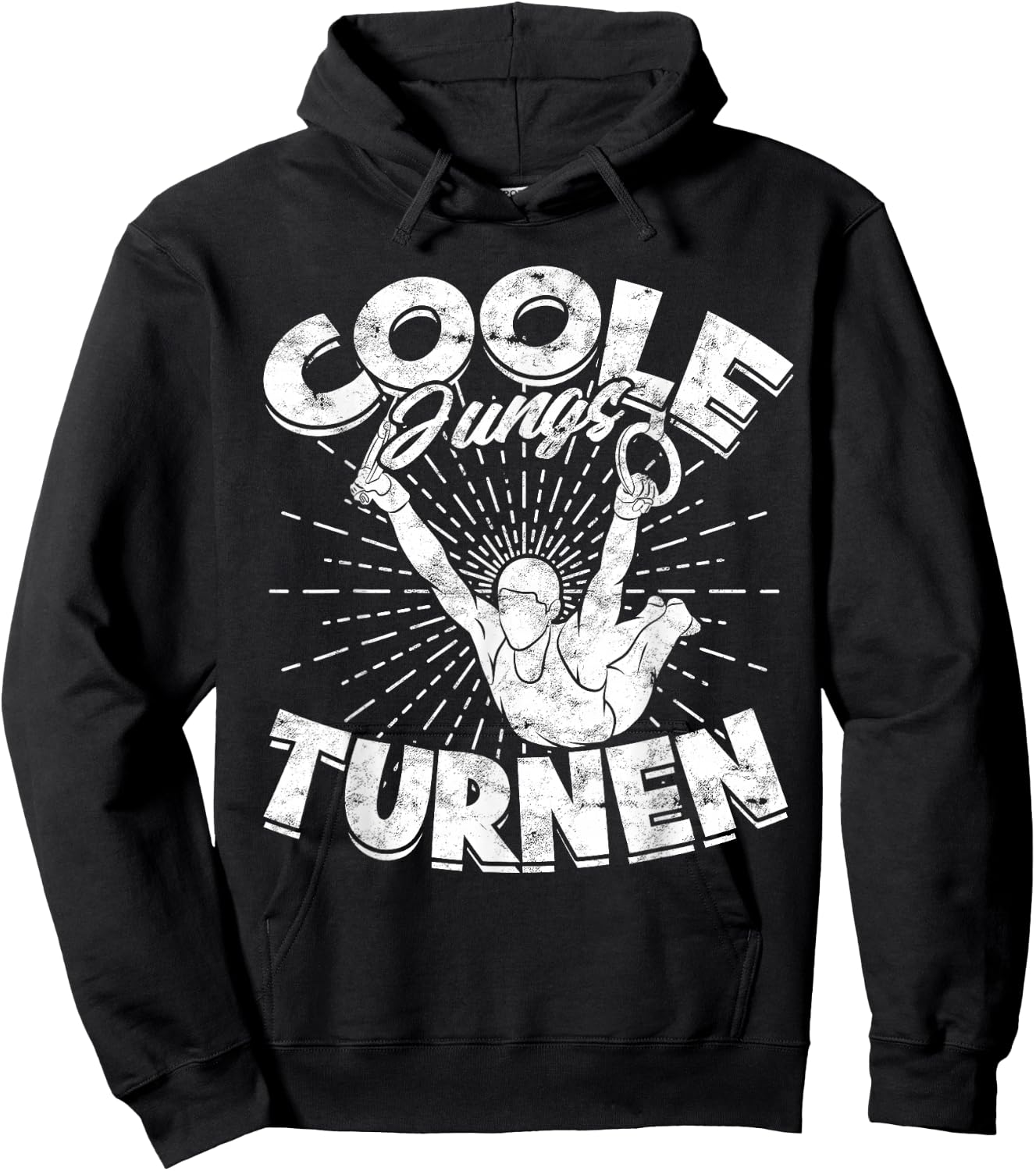 Kinder Jungen Turnen Geschenke Turner Coole Jungs Turnen - Schwarz, Kurzarm, S, Cartoon, Sport, Kinder, Jungen, Turner Hoodie - Hoodie | Black