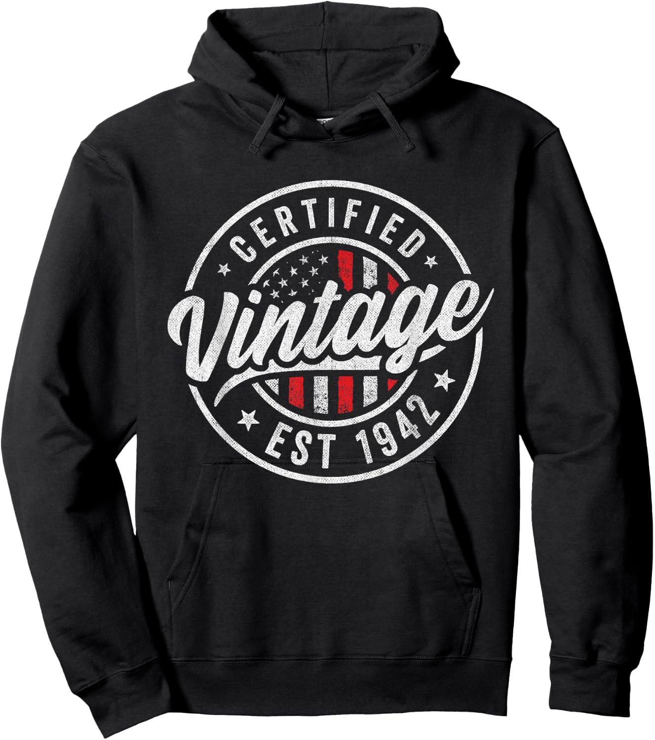1942 Birthday Men Women Born 1942 - Certified Vintage 1942 Hoodie - Hoodie | Black