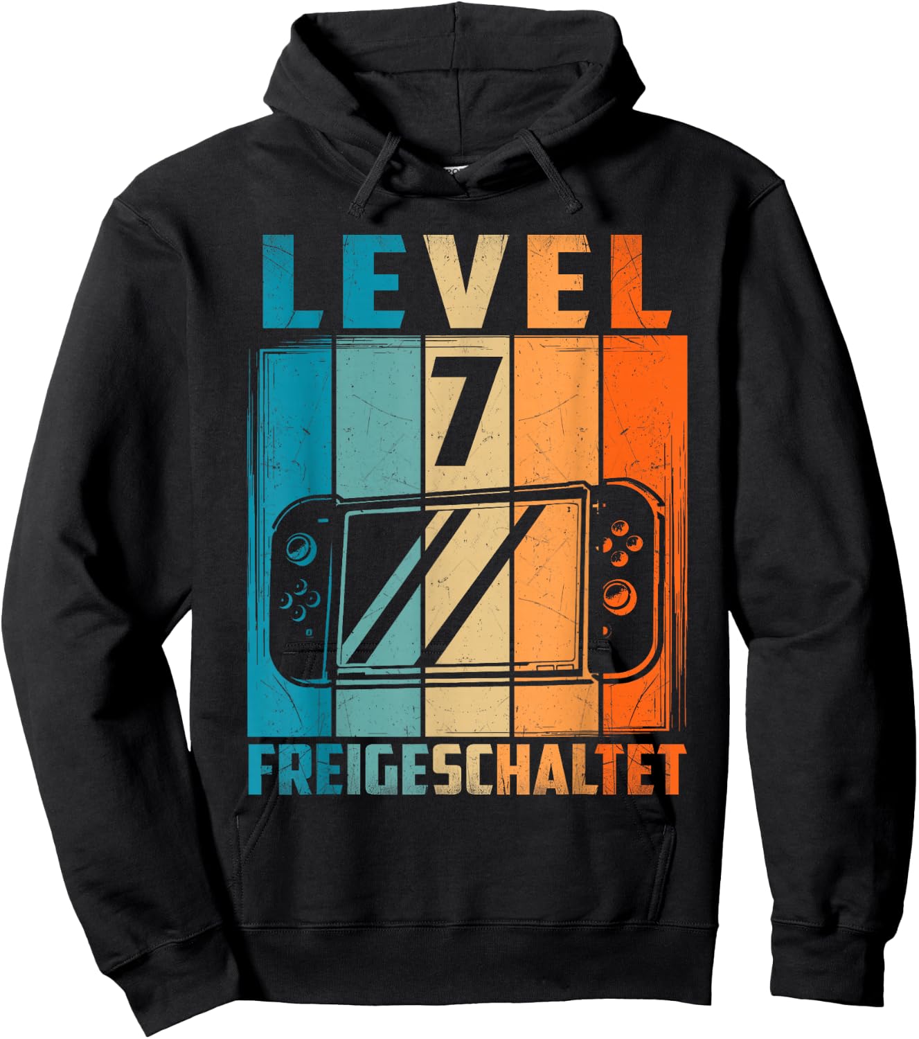 7. Geburtstag Freigeschaltet Jungen 7 Jahre Zocken Gamer Hoodie - Hoodie | Black
