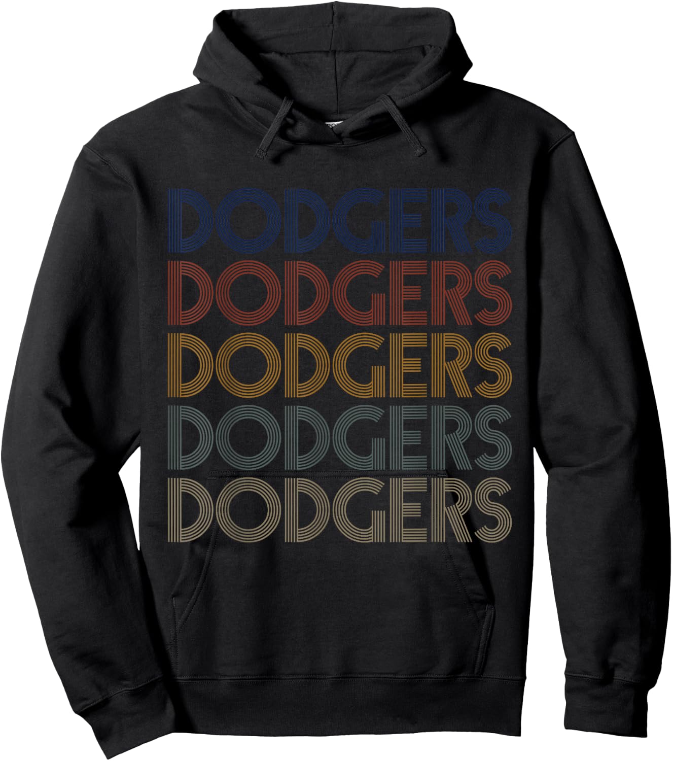 Dodgers Name Retro Vintage Apparel Gift Dodgers Lover Hoodie - Hoodie | Black