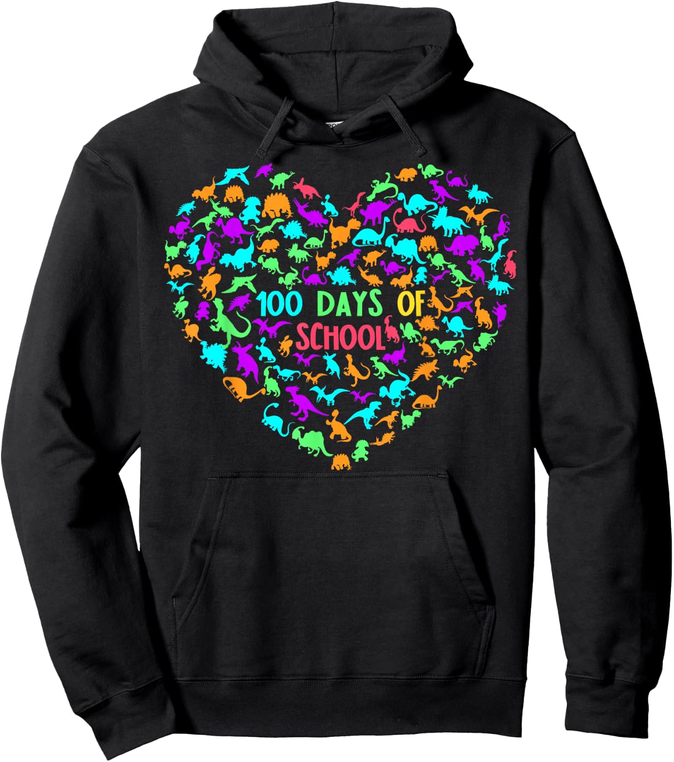 100 Days of School 100th Day Dinosaur Lover 100 Days Smarter Hoodie - Hoodie | Black