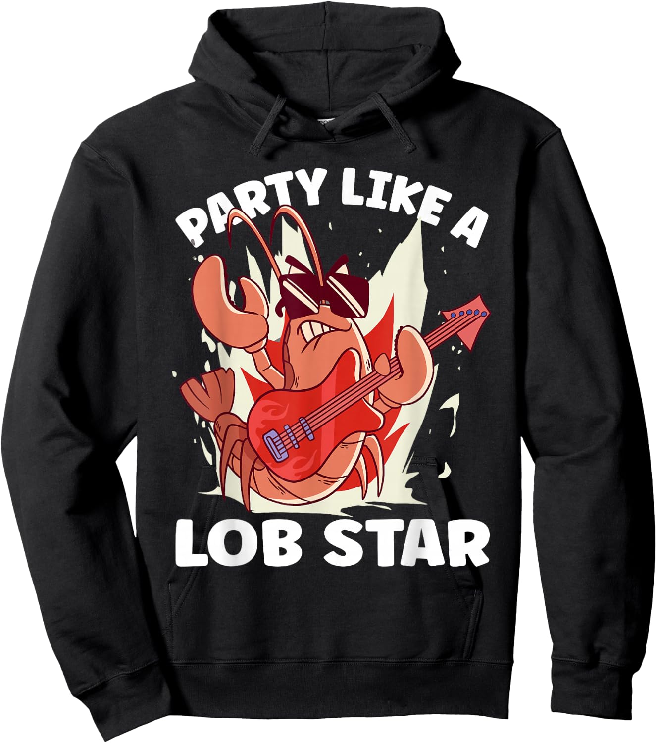 Party Like A Lob Star Lobster Hoodie - Hoodie | Black