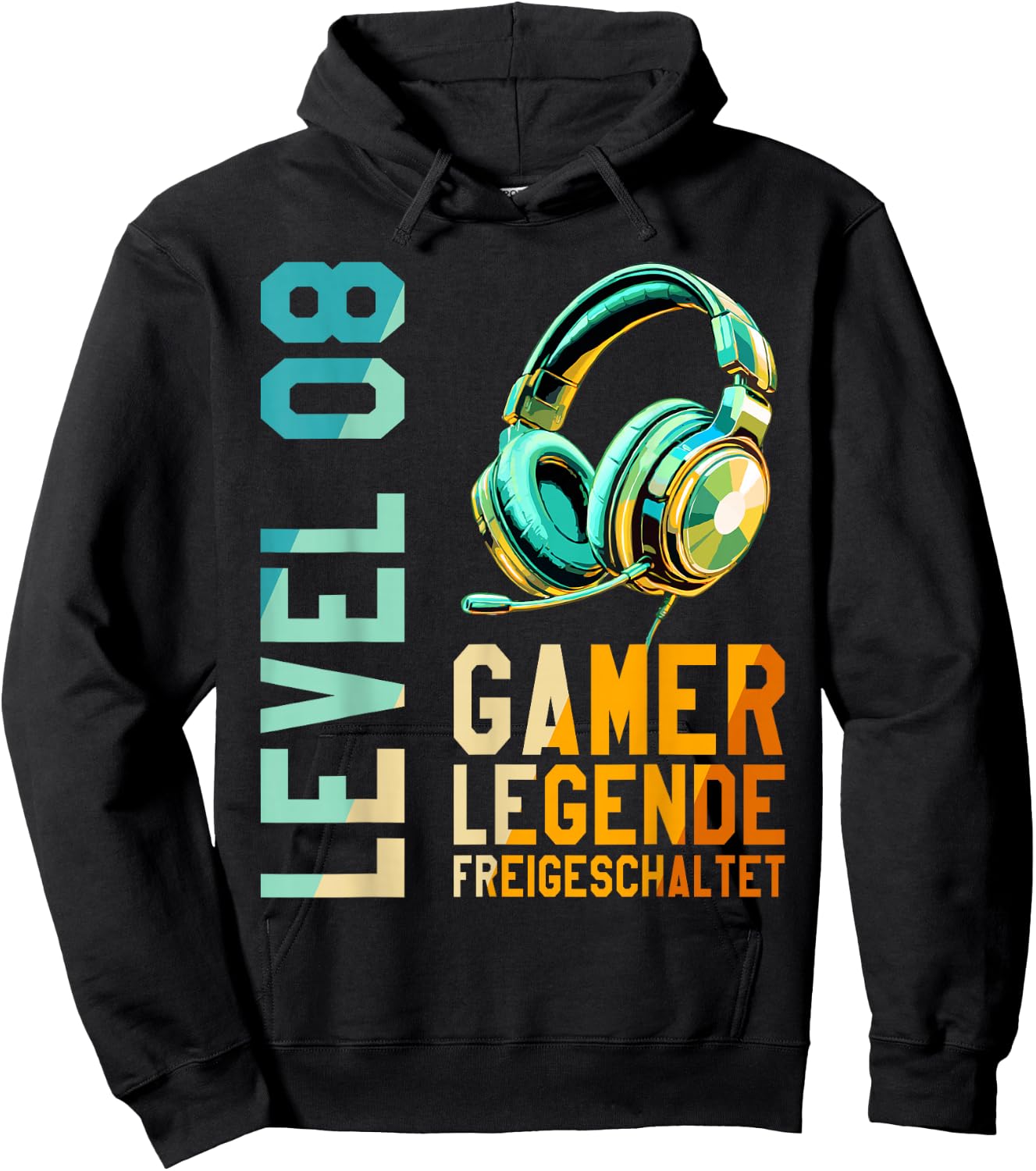 8. Geburtstag Junge Mädchen Gaming Level 8 Jahre Hoodie - Hoodie | Black