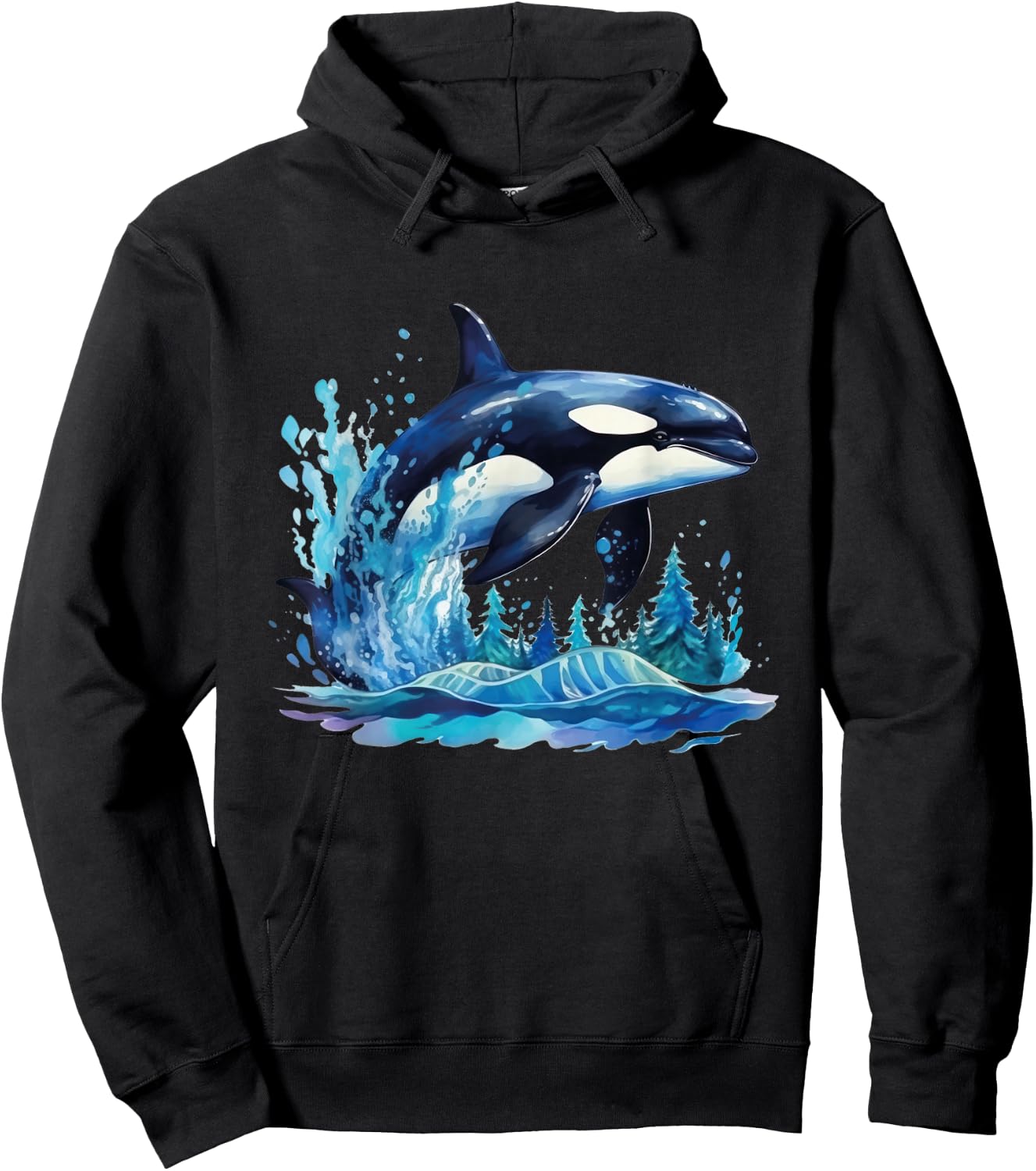 Whale Orca Kids Hoodie - Hoodie | Black