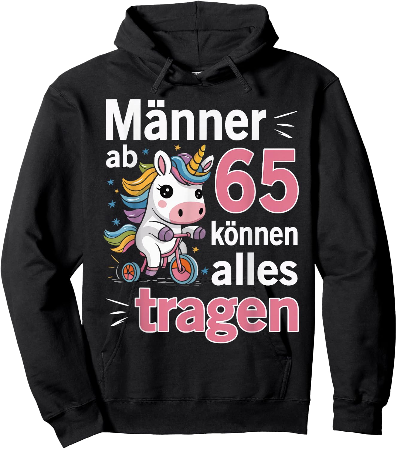 65th Birthday Man Men from 65 Years Funny Saying , black Hoodie - Hoodie | Black
