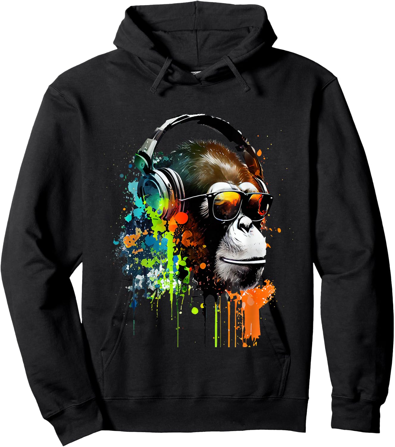DJ Monkey Affen mit Sonnenbrille Hoodie - Hoodie | Black