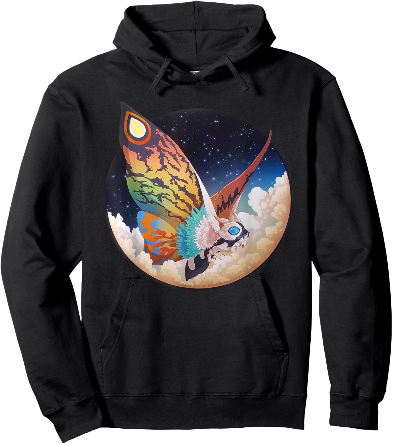 Vintage Mothra - Mothra Kaiju Monster , black Hoodie - Hoodie | Black