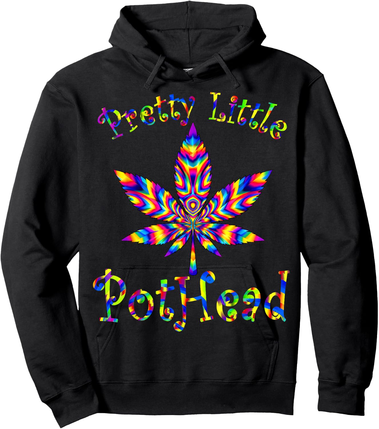 Pretty Little Pothead Weed Leaf Marijuana Cannabis 420 Hoodie - Hoodie | Black