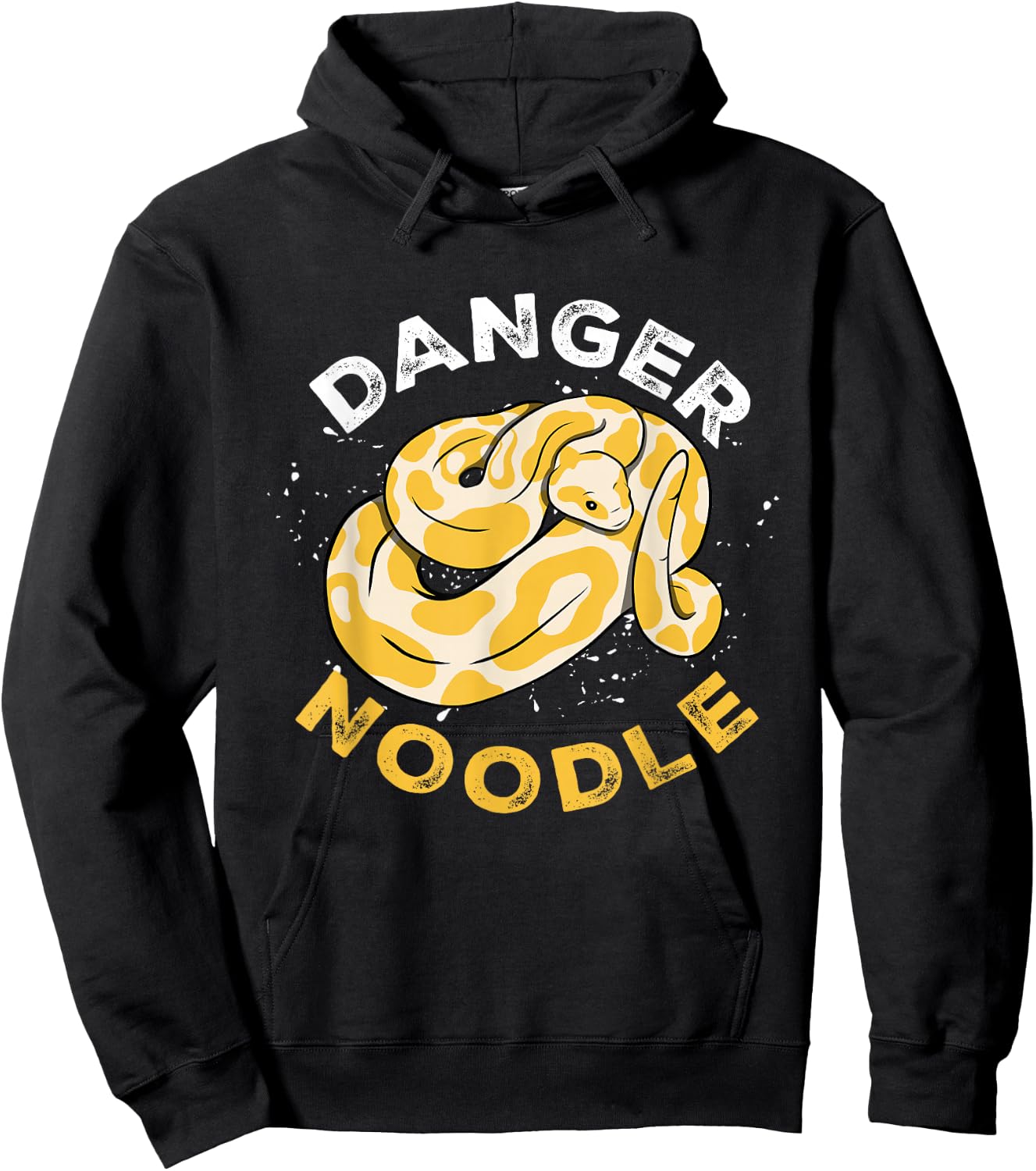 Snake Danger Noodle Serpent Python Wild Reptile Hoodie - Hoodie | Black