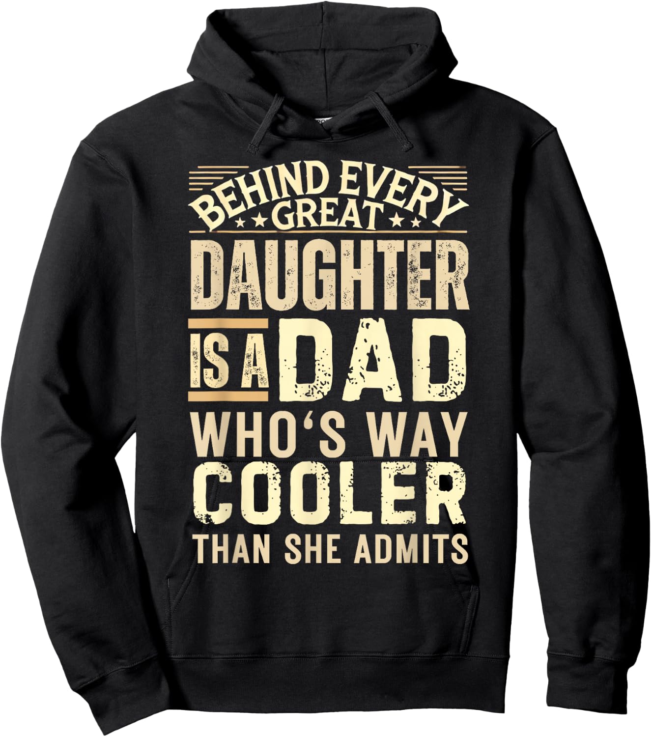 Funny Dad Shirt from Daughter Men Funny Fathers Day Dad Hoodie - Hoodie | Black