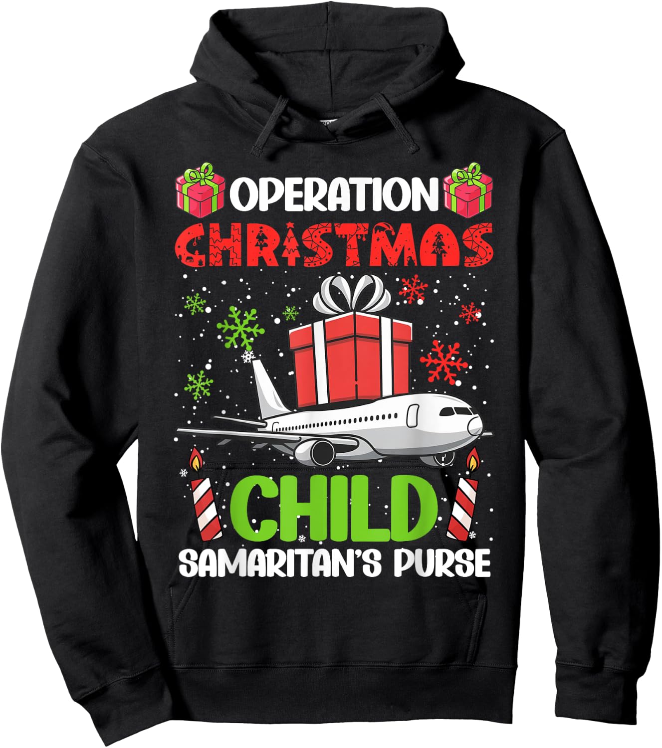 Operation Christmas Child Smaritan's Purse Funny Family Xmas Hoodie - Hoodie | Black