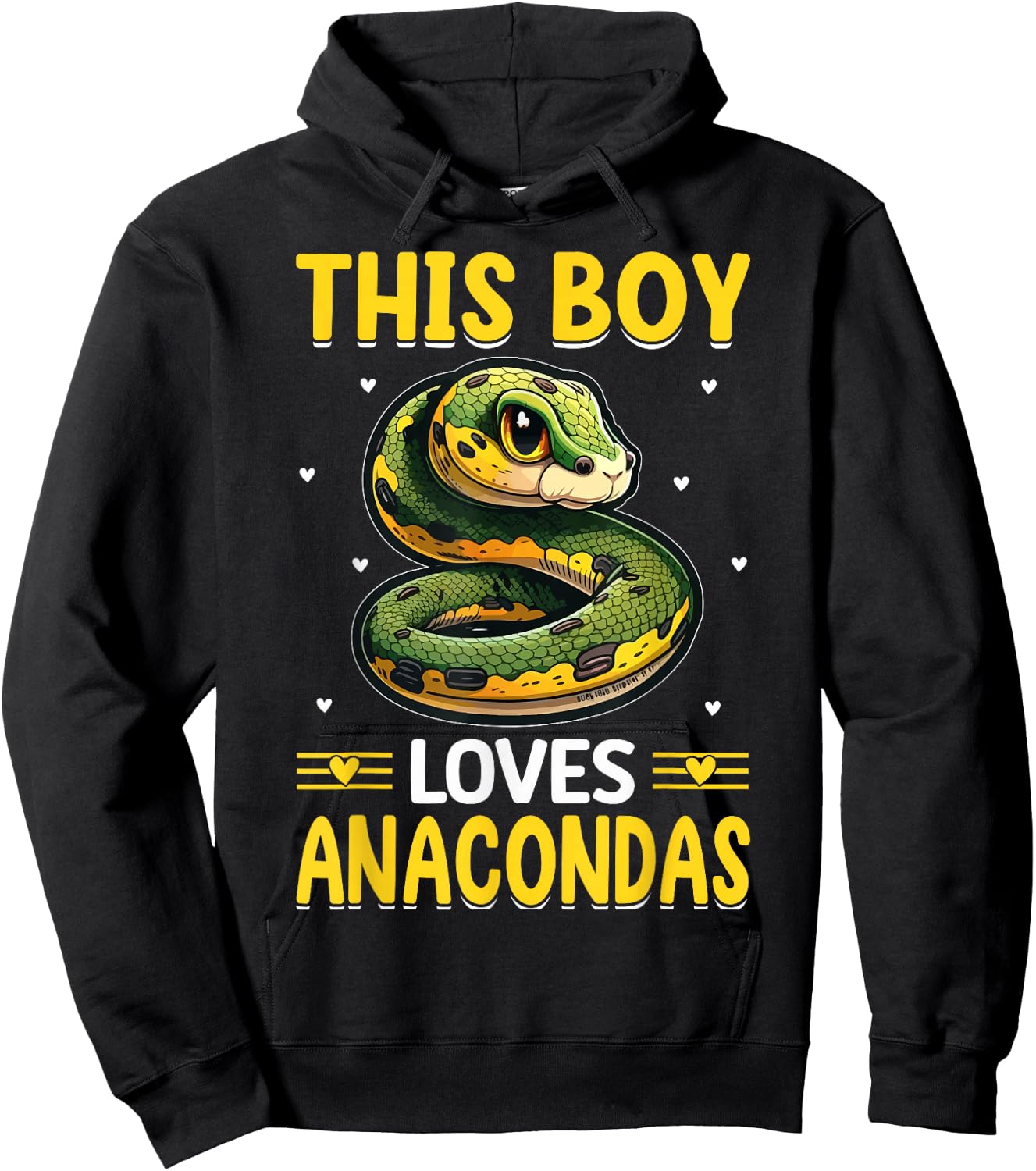 This Boy Loves Anacondas Hoodie - Hoodie | Black