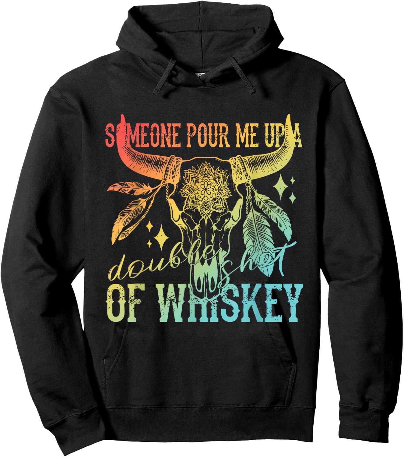 Someone Pour Me Up A Double Shot Of Whiskey Vintage Hoodie - Hoodie | Black