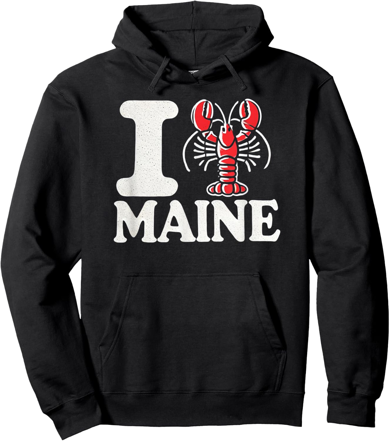 I Love Maine - I Lobster Maine - Heart Shape Lobster Hoodie - Hoodie | Black