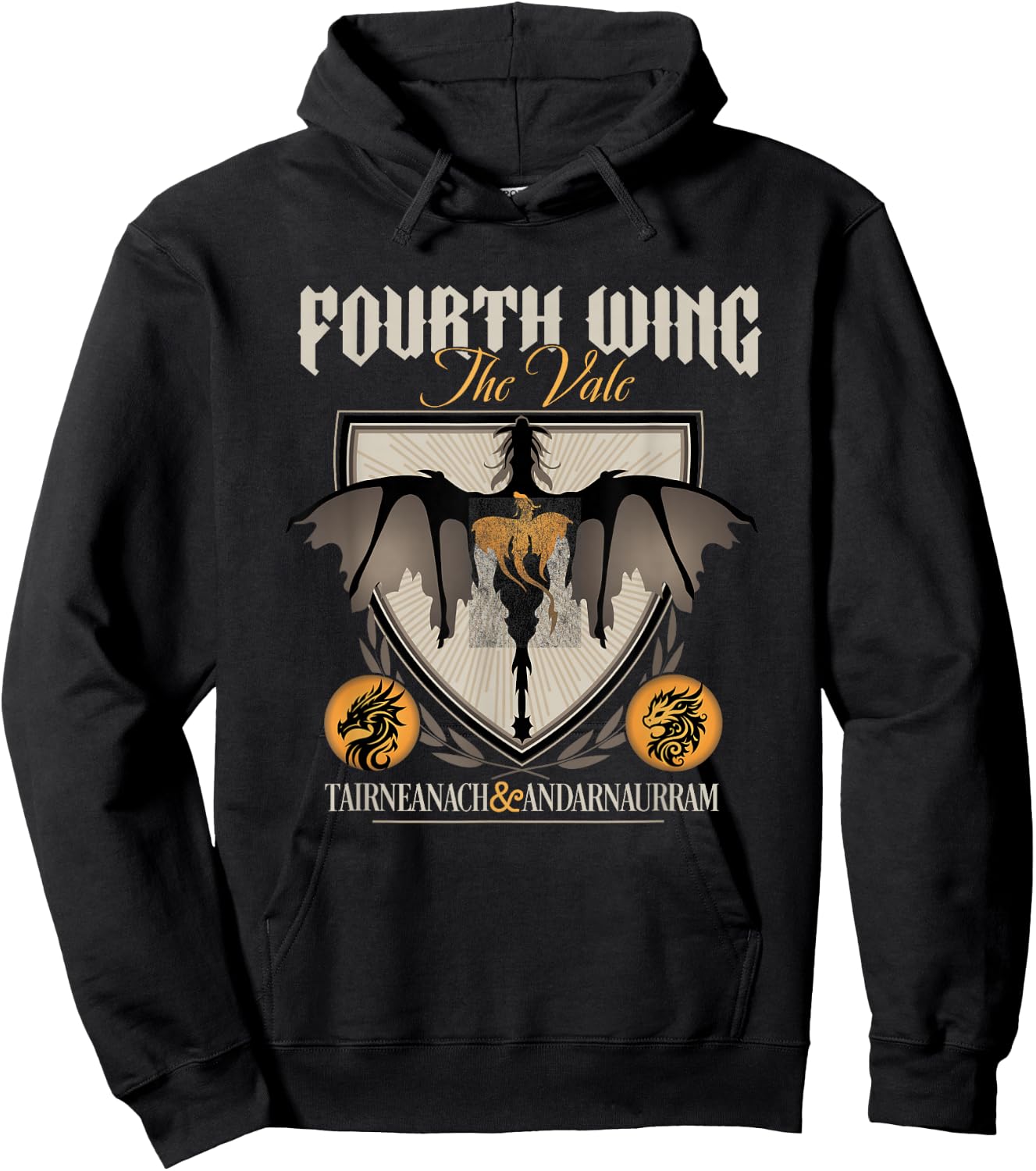 Fourth Wing The Empyrean The Vale Dragon Crest Hoodie - Hoodie | Black