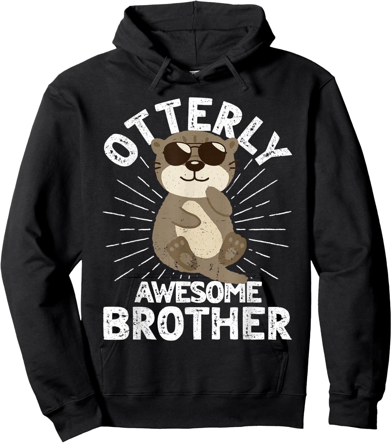 Funny Brother Otterly Awesome Brother Otter Hoodie - Hoodie | Black