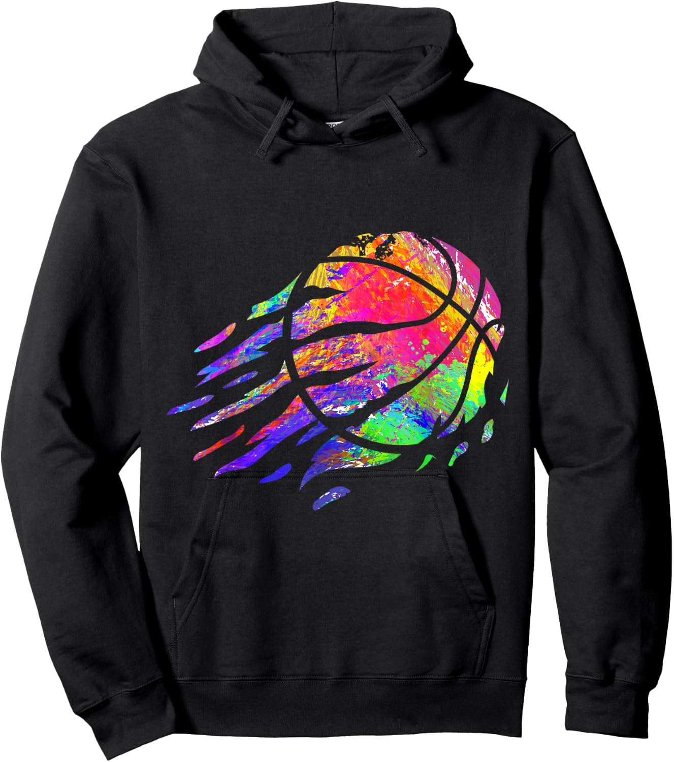 Basketball Sport Splash Basketball Player Ball Sports Hoodie - Hoodie | Black