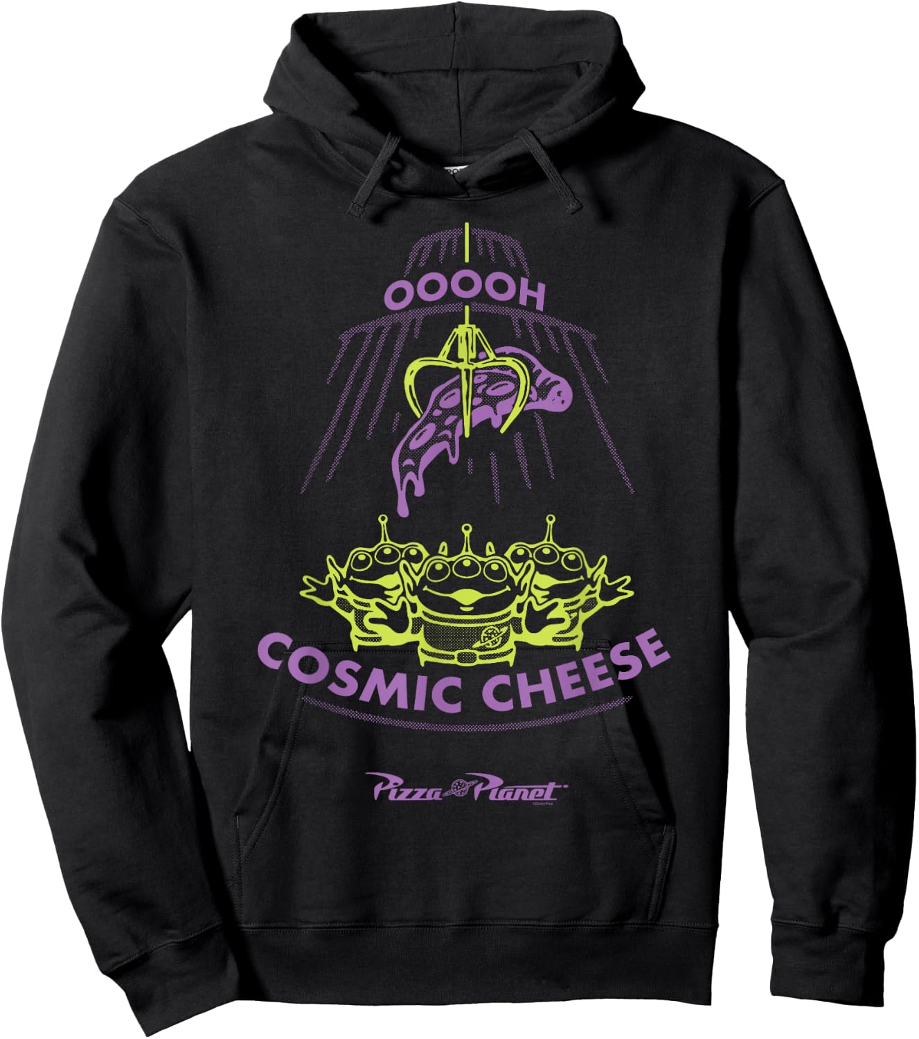 Disney & Pixar's Toy Story Aliens Cosmic Cheese Pizza Planet Hoodie - Hoodie | Black