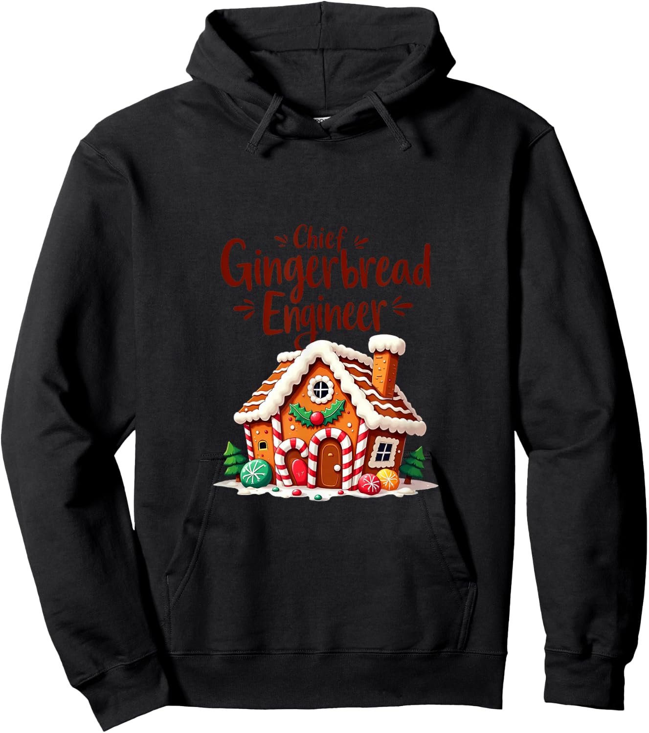 Chief Gingerbread Engineer | Funny Christmas Design Hoodie - Hoodie | Black