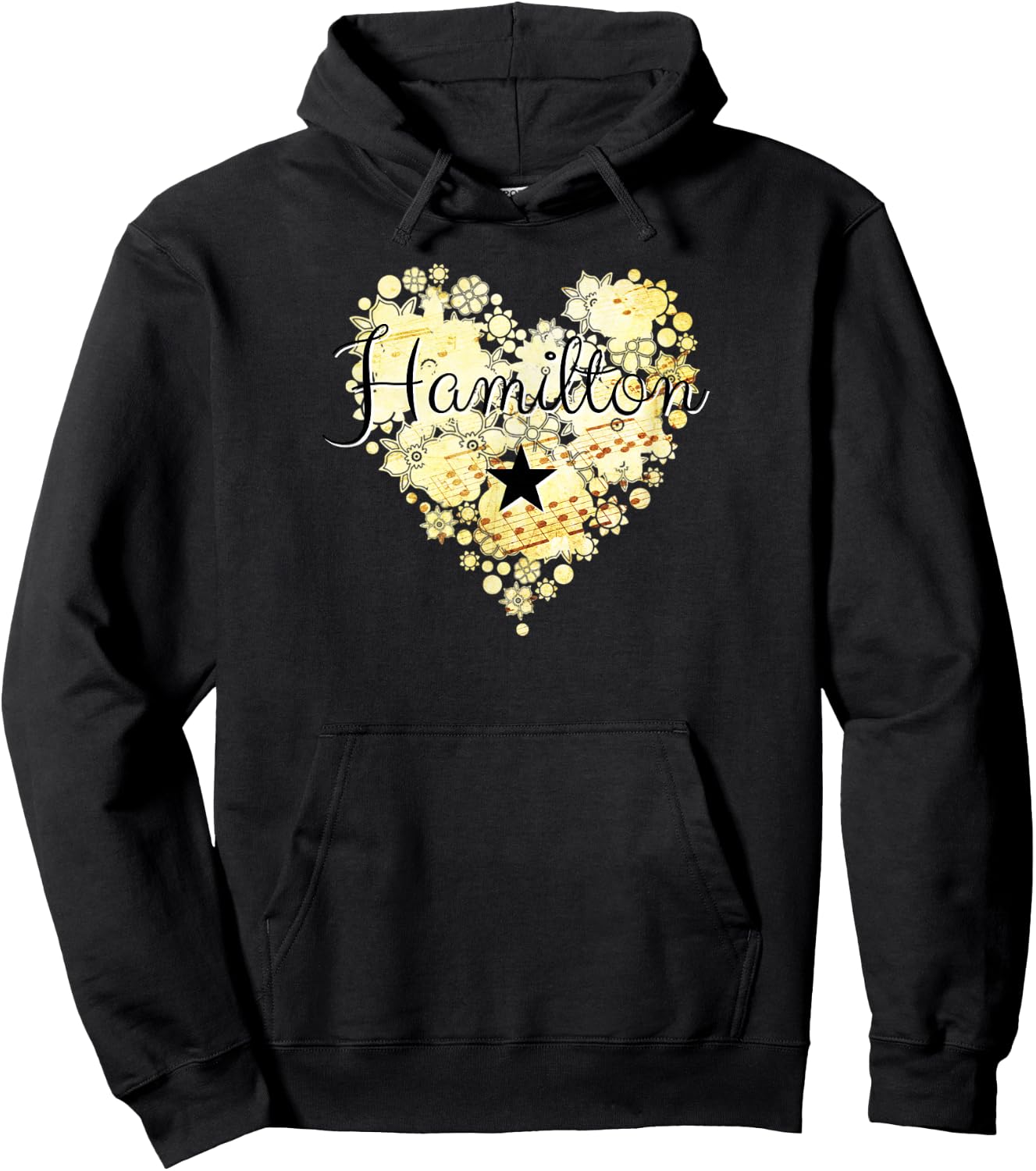I Love Hamilton Heart Gift Teenage Girl Women Hoodie - Hoodie | Black