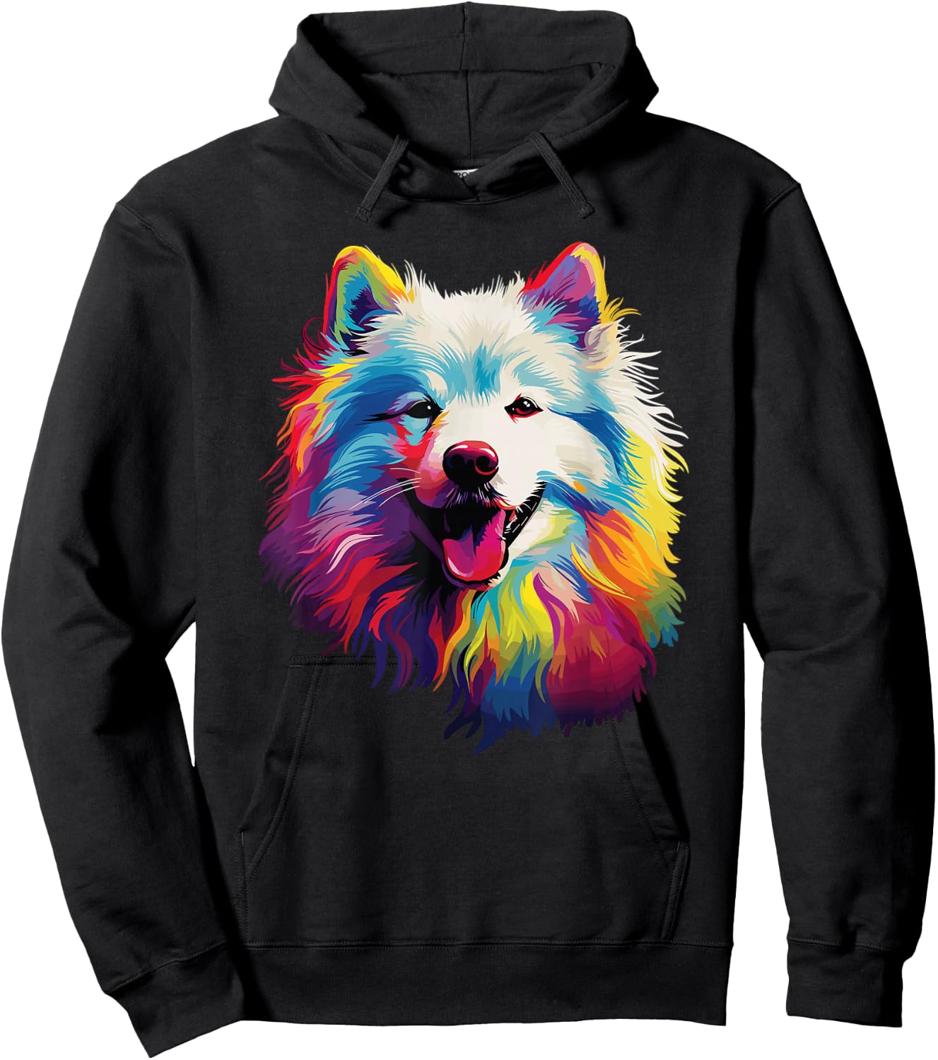 Watercolour Colourful Samoyed Dogs Hoodie - Hoodie | Black