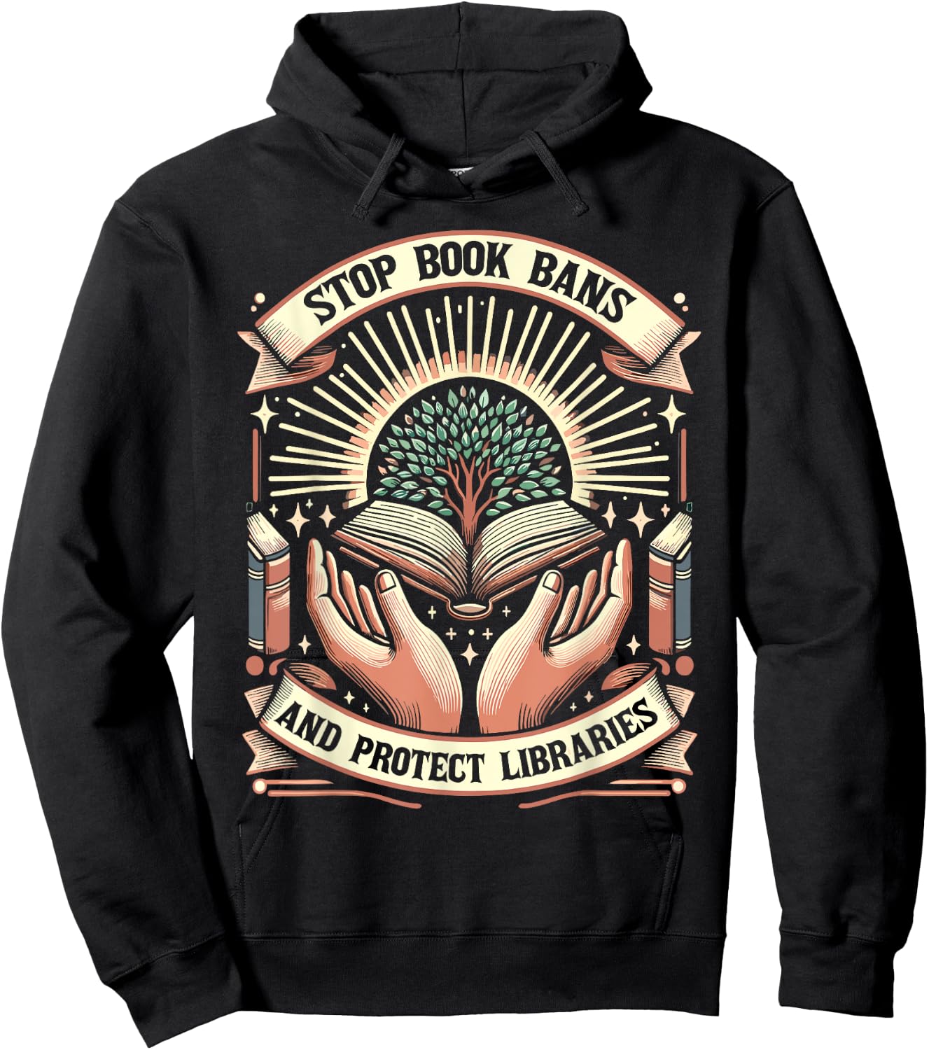 Banned Books Librarian Reading Hoodie - Hoodie | Black