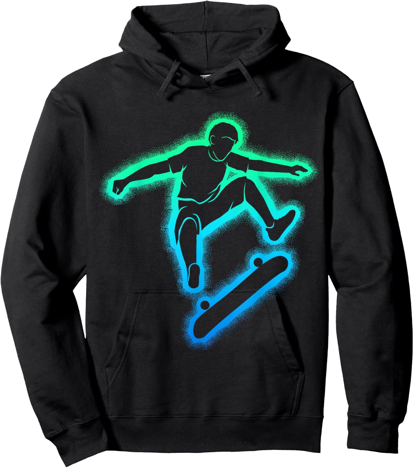 Skateboard Skateboarder Skater Boys Kids , black Hoodie - Hoodie | Black