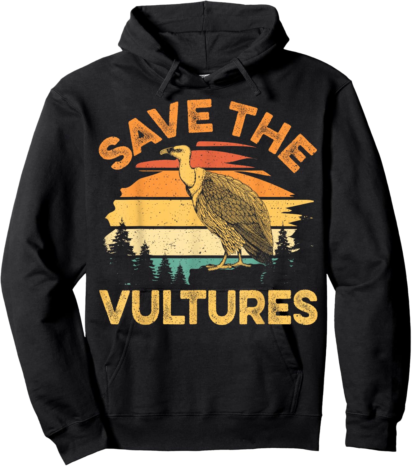 Save the vultures Quote for a Turkey Vulture Lover Hoodie - Hoodie | Black
