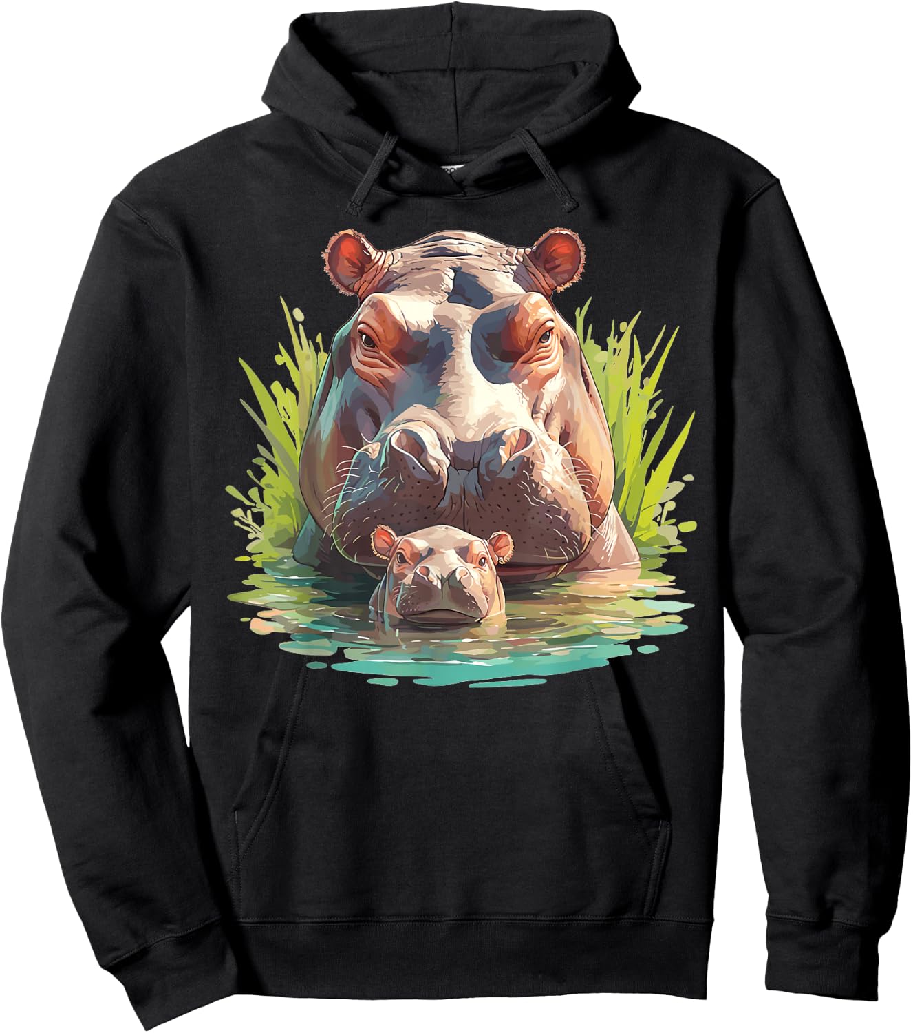 Hippos Hippo Hoodie - Hoodie | Black