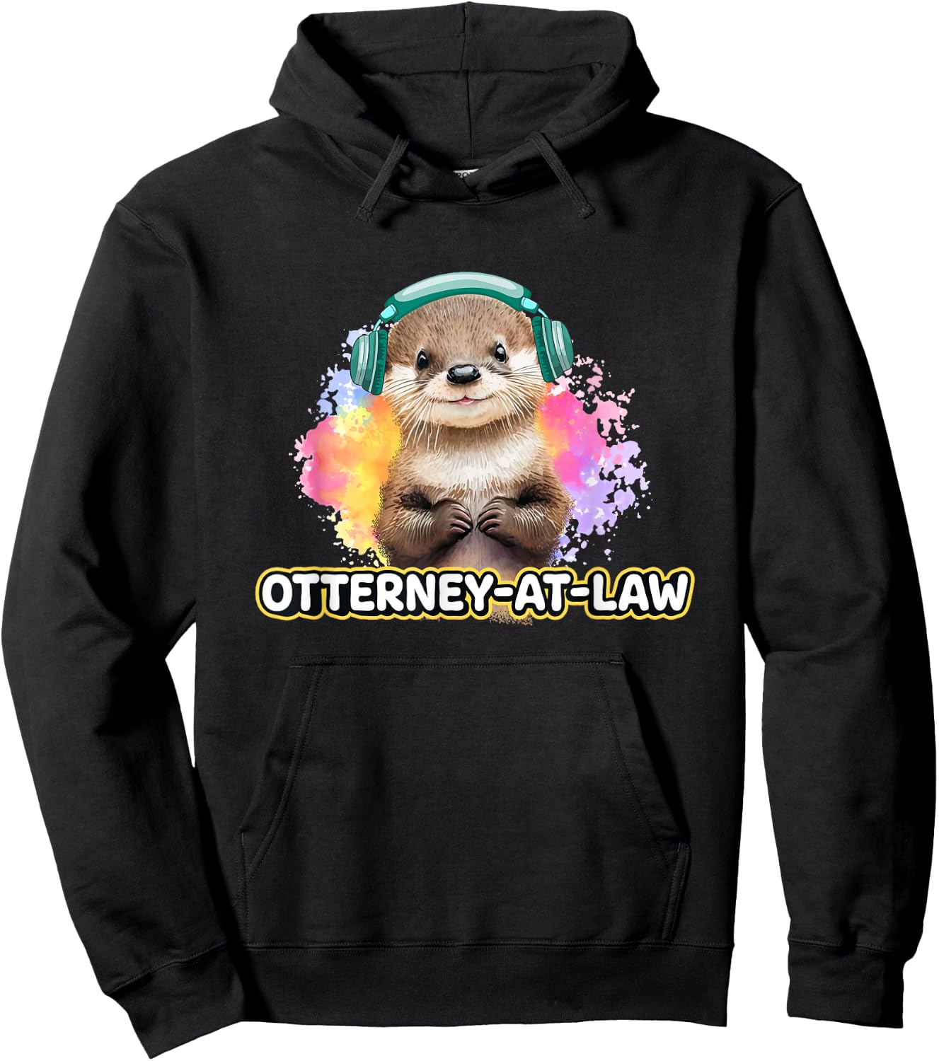 Otterney at Law Otter Lover Lawyer Sea Otter Attorney Hoodie - Hoodie | Black