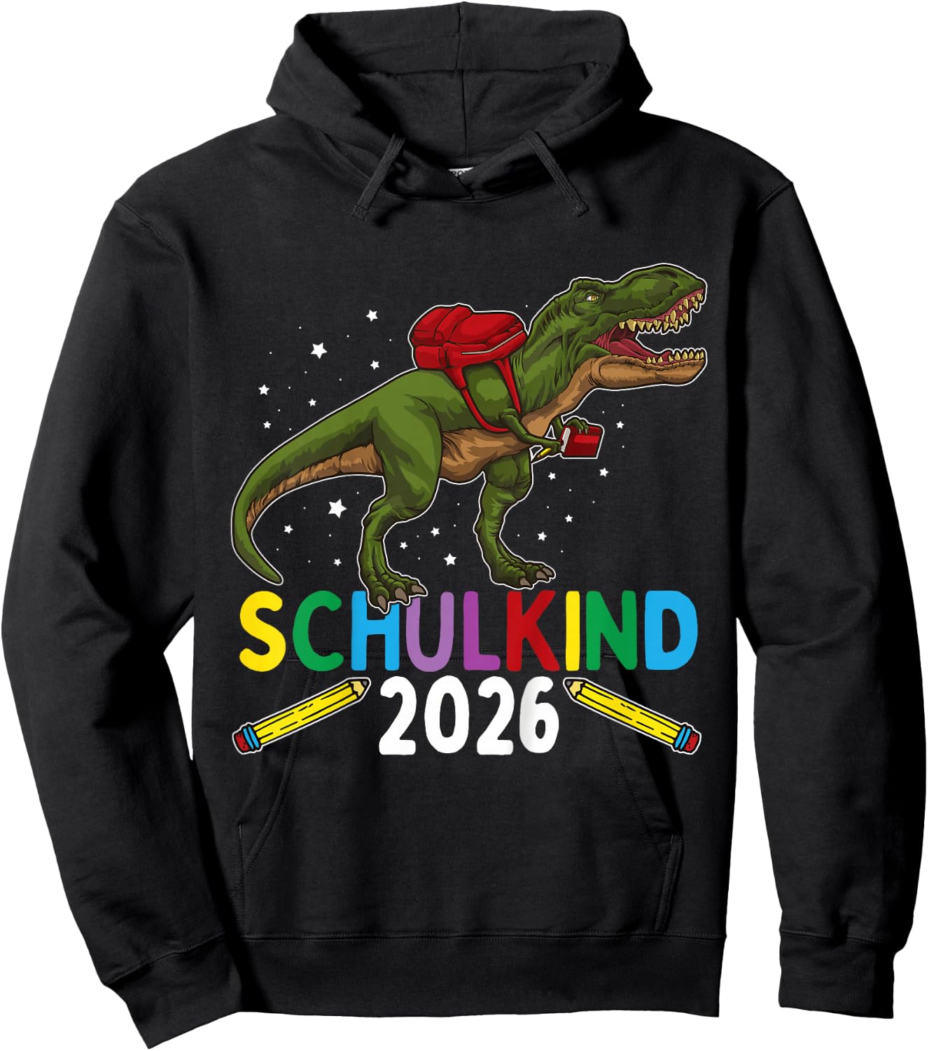 Einschulung Junge Dinosaurier Schulkind 2026 Hoodie - Hoodie | Black
