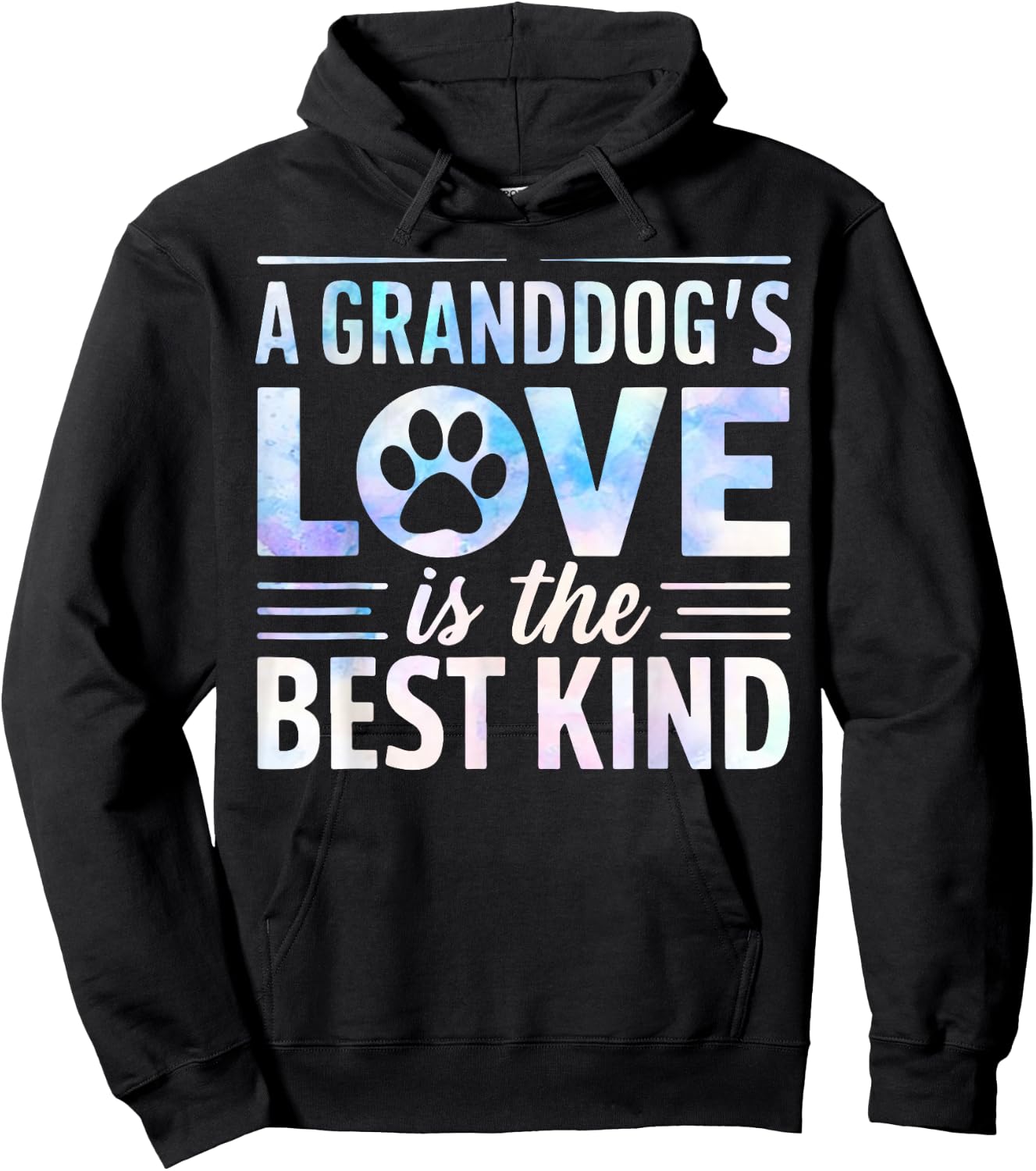 A Granddogs Love is the best kind Dog Grandpa Hoodie - Hoodie | Black