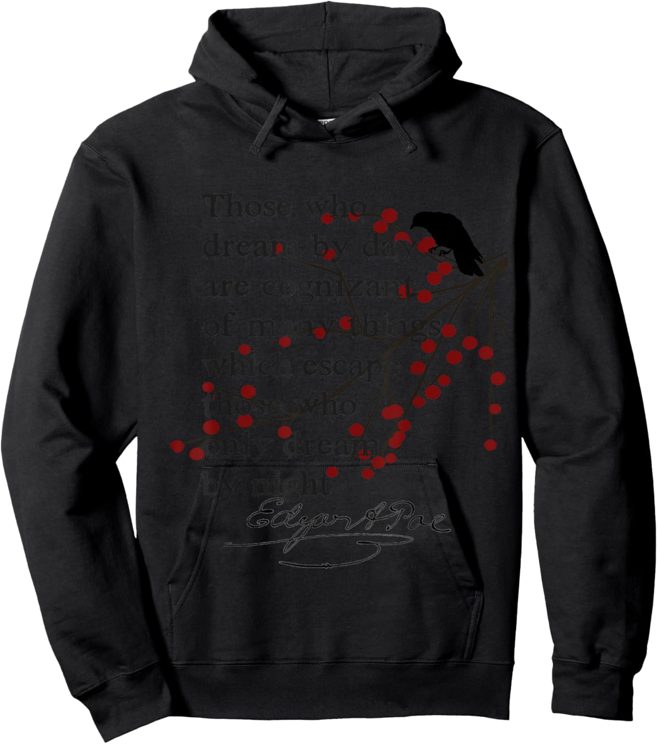 Edgar Allan Poe Shirt Bookworm Gifts Writer English Teacher Hoodie - Hoodie | Black