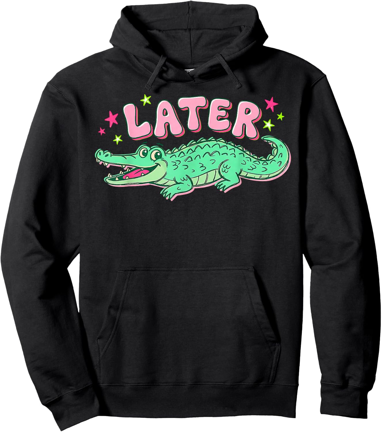 Funny Later Gator Sarcastic Saying Vintage Later Alligator Hoodie - Hoodie | Black