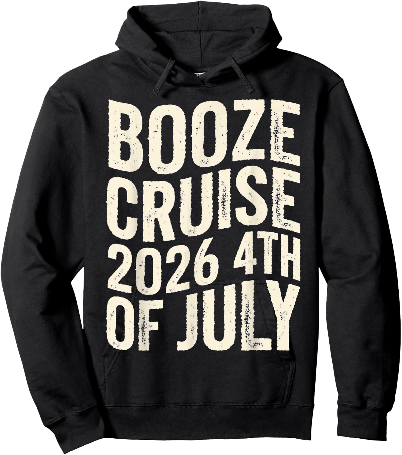 Funny 2026 4th of July Booze Cruise USA Patriotic Hoodie - Hoodie | Black