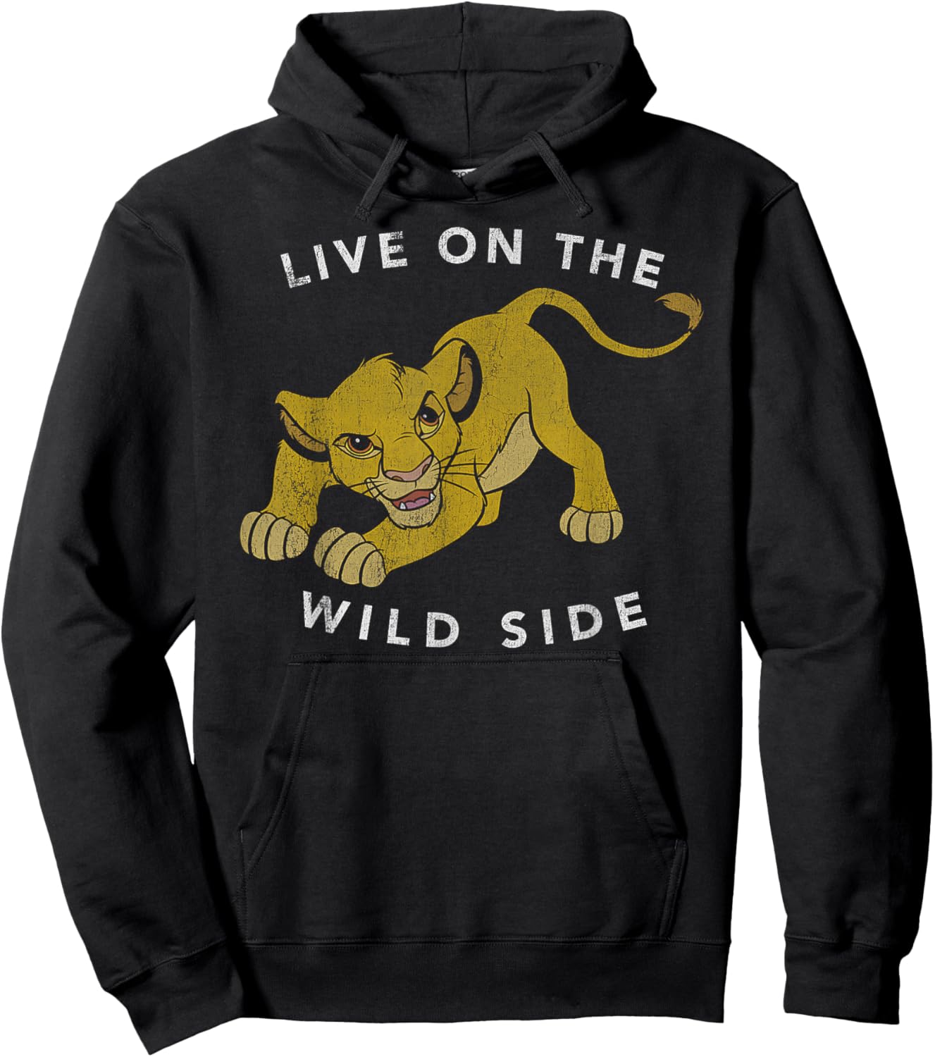 Disney The Lion King Simba Live On The Wild Side Portrait Hoodie - Hoodie | Black