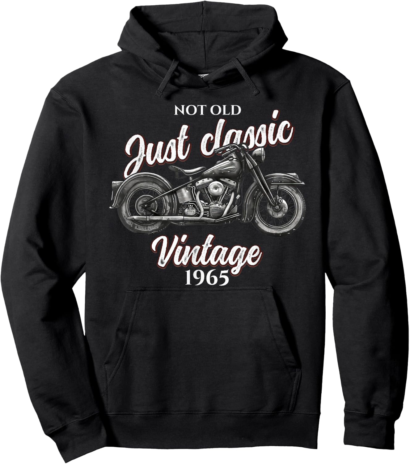 60th Birthday Man Motorcycle Biker Biker 1965 Hoodie - Hoodie | Black