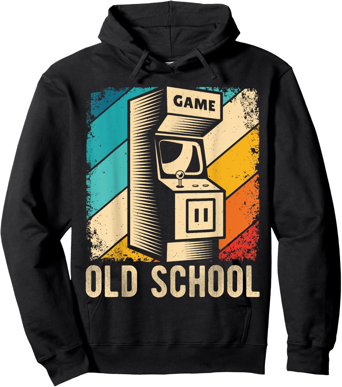 Game OLD SCHOOL Retro Arcade Game Gaming Gamer , Black, S Hoodie - Hoodie | Black