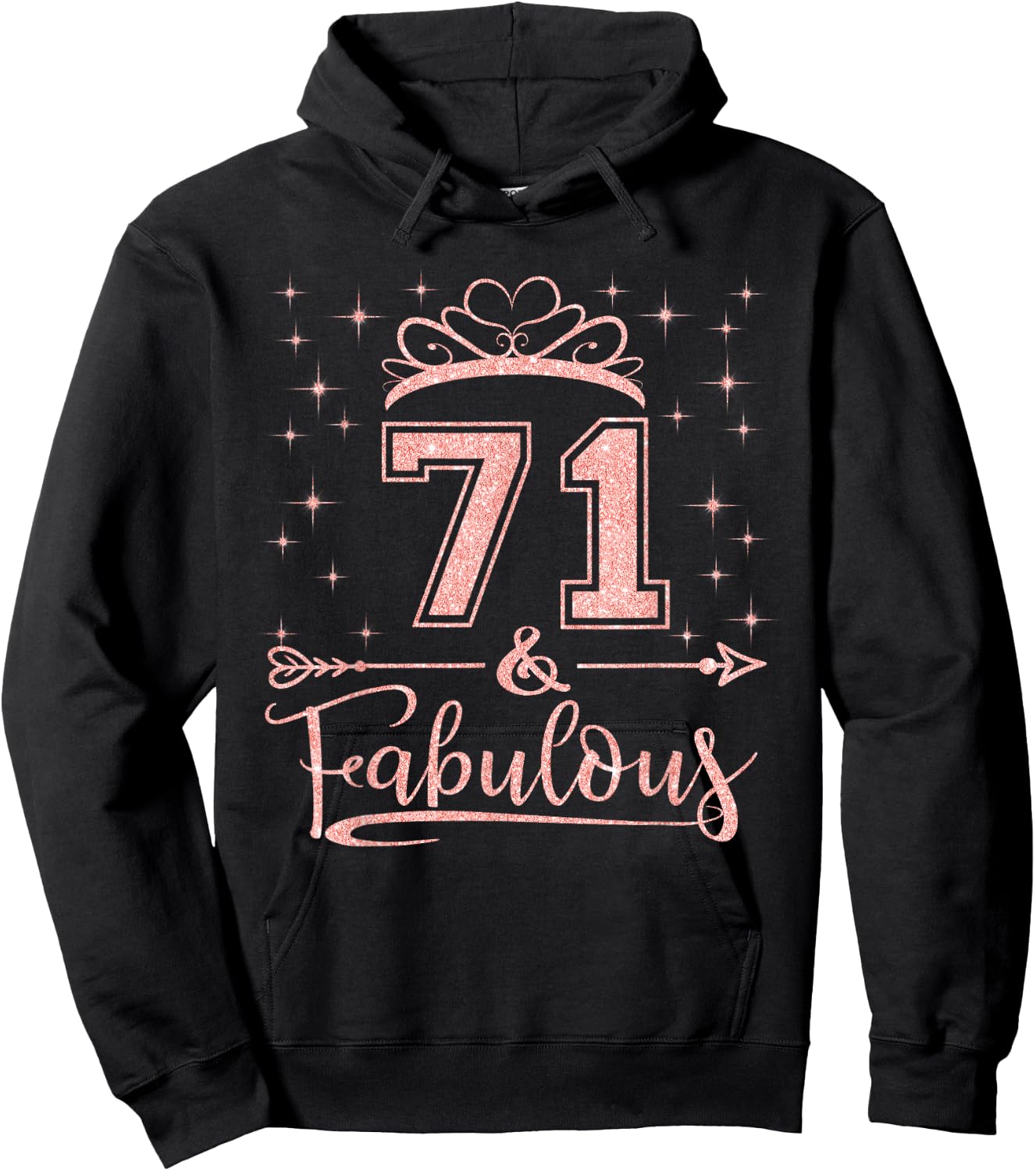 71 Fabulous 71 Years Old Happy 71st Birthday Girl Women Hoodie - Hoodie | Black