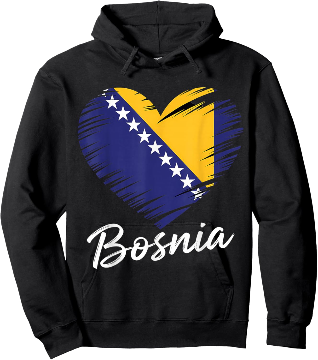 Bosnien und Herzegowina Flagge Bosnische Wurzeln Hoodie - Hoodie | Black