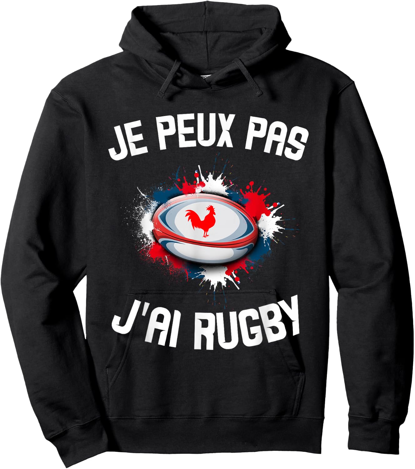 Children's Rugby Jersey "Je Peux Pas J'Ai Rugby" Men's Women's Hoodie - Hoodie | Black