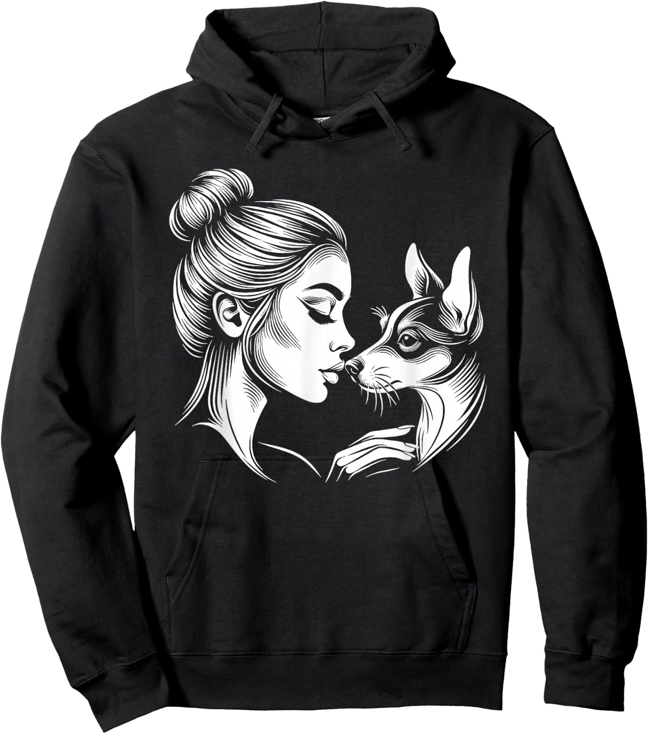 Rat Terrier Mom Cute Rat Terrier Dog Mother's Day Hoodie - Hoodie | Black